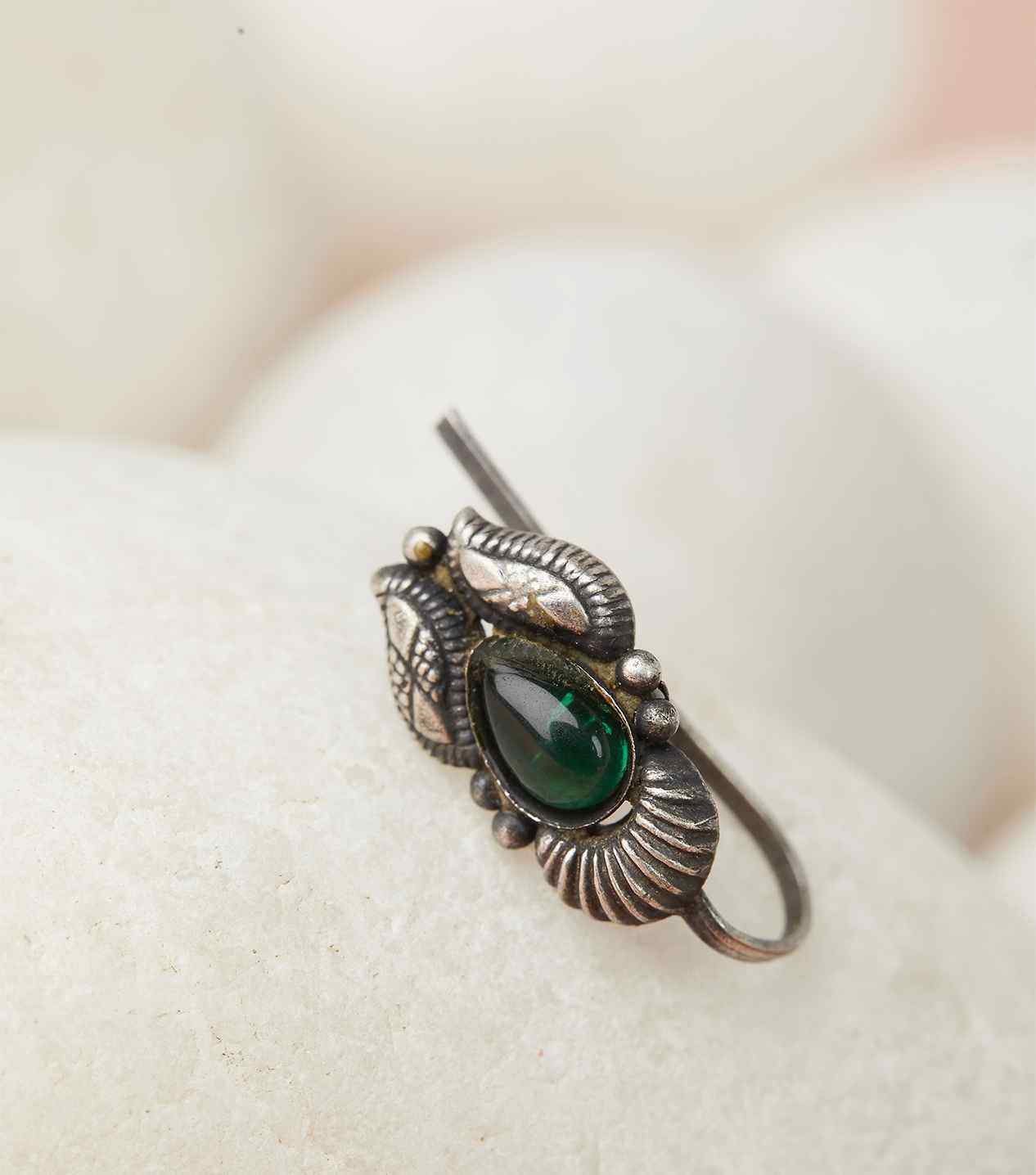 Silver Fancy Nose Pin