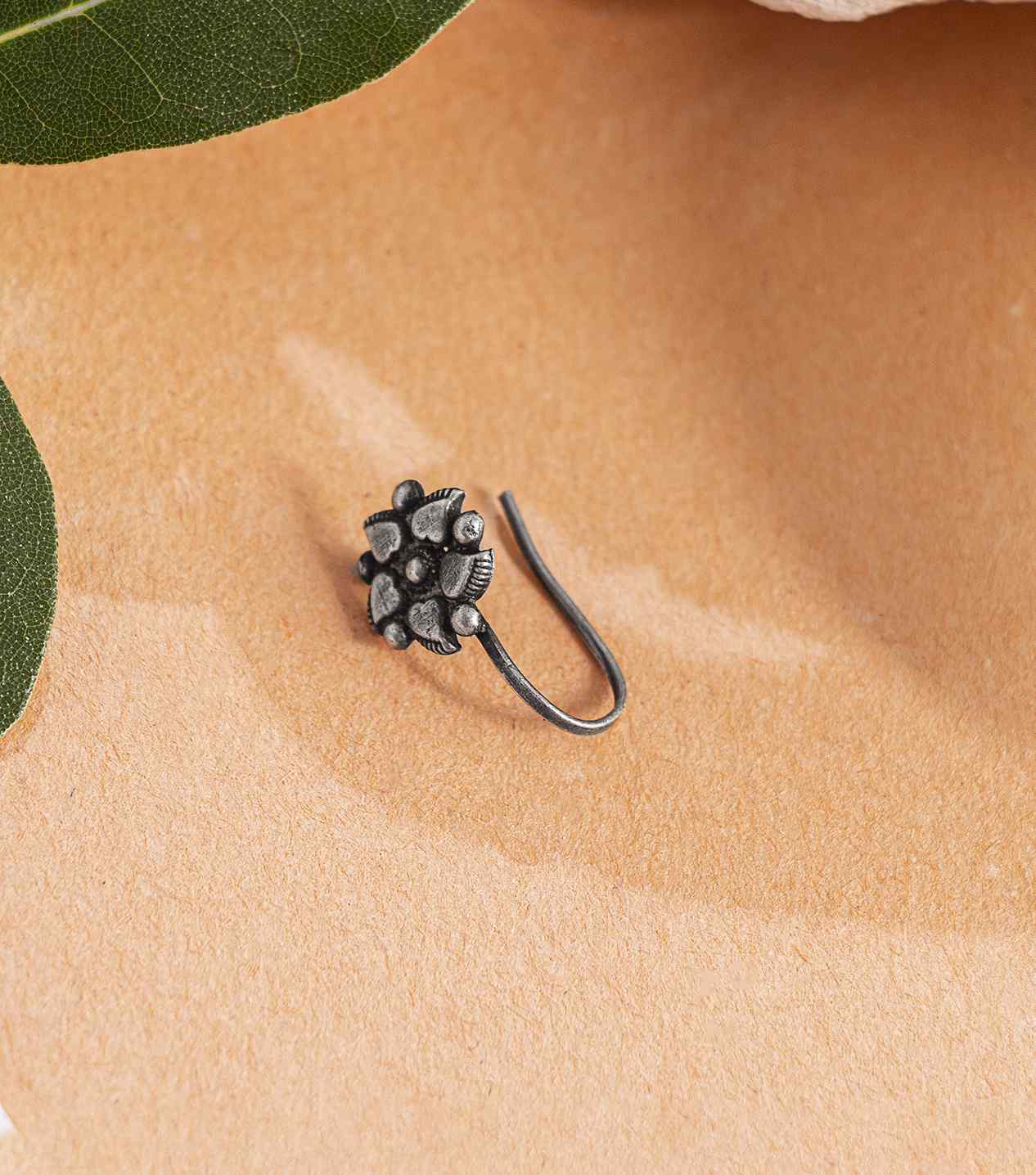 Silver Fancy Nose Pin