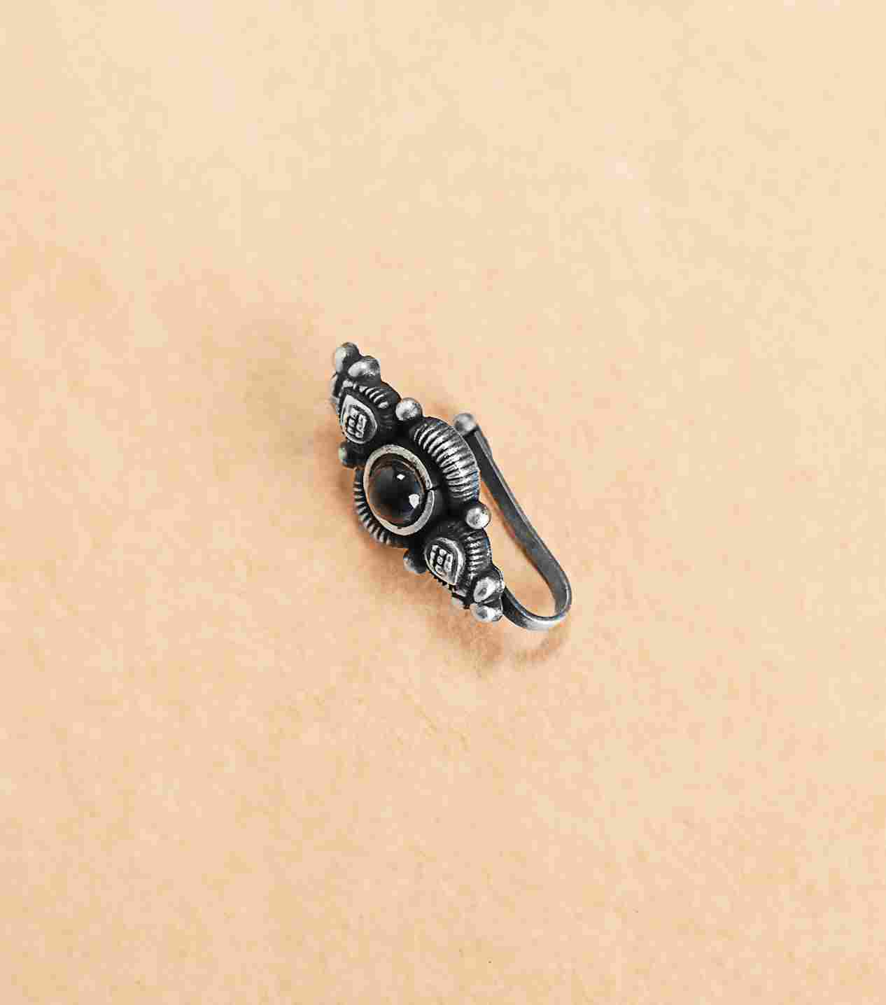 Silver Fancy Nose Pin