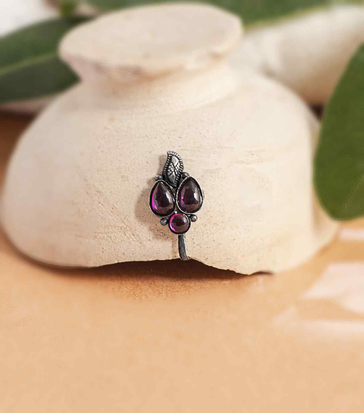 Silver Fancy Nose Pin