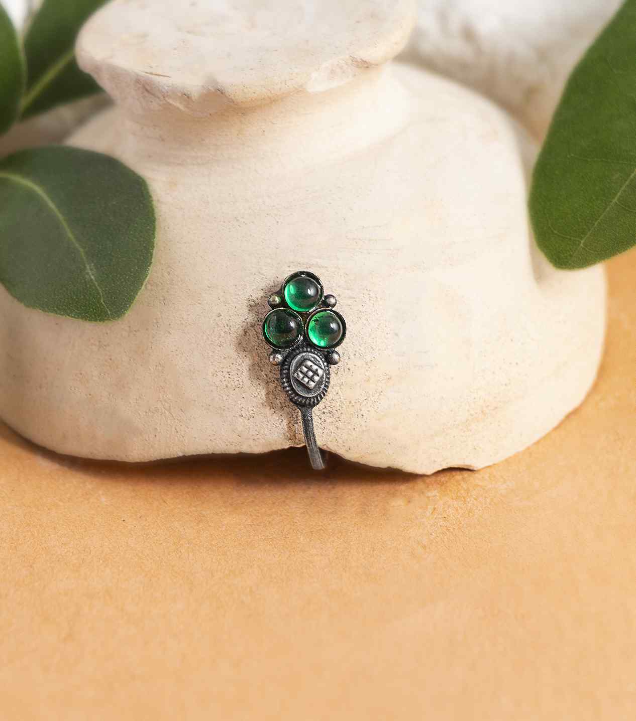 Silver Fancy Nose Pin