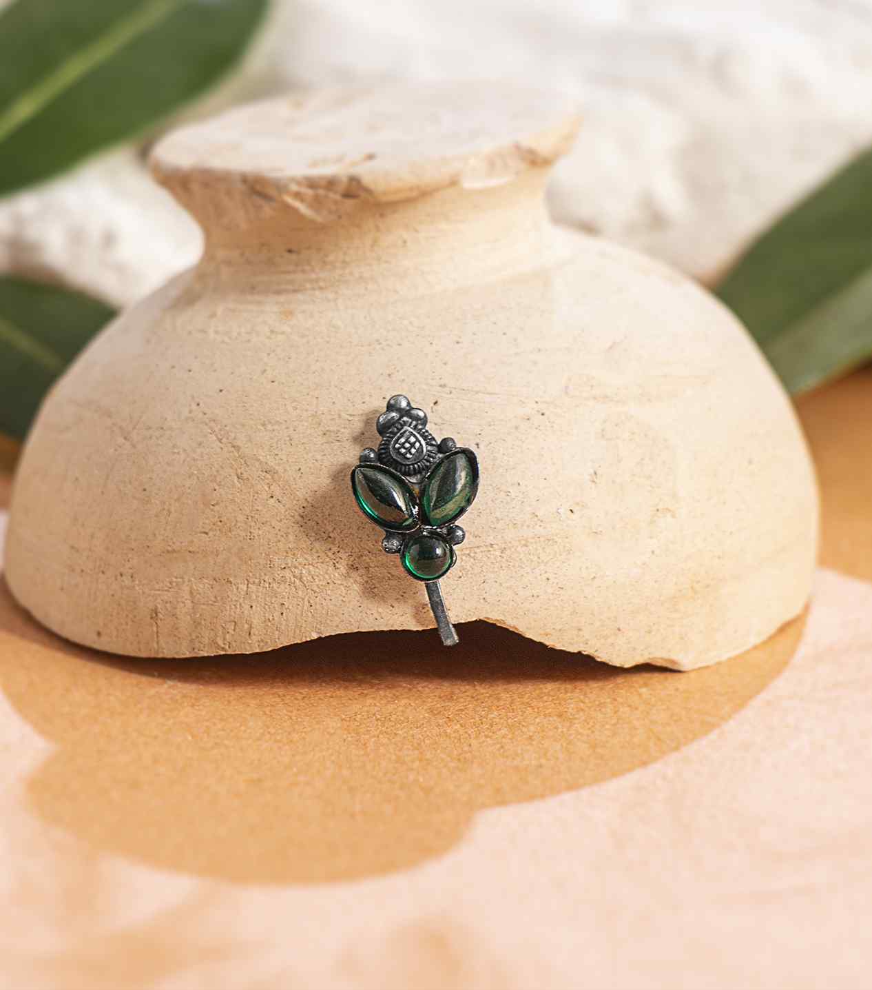 Silver Fancy Nose Pin