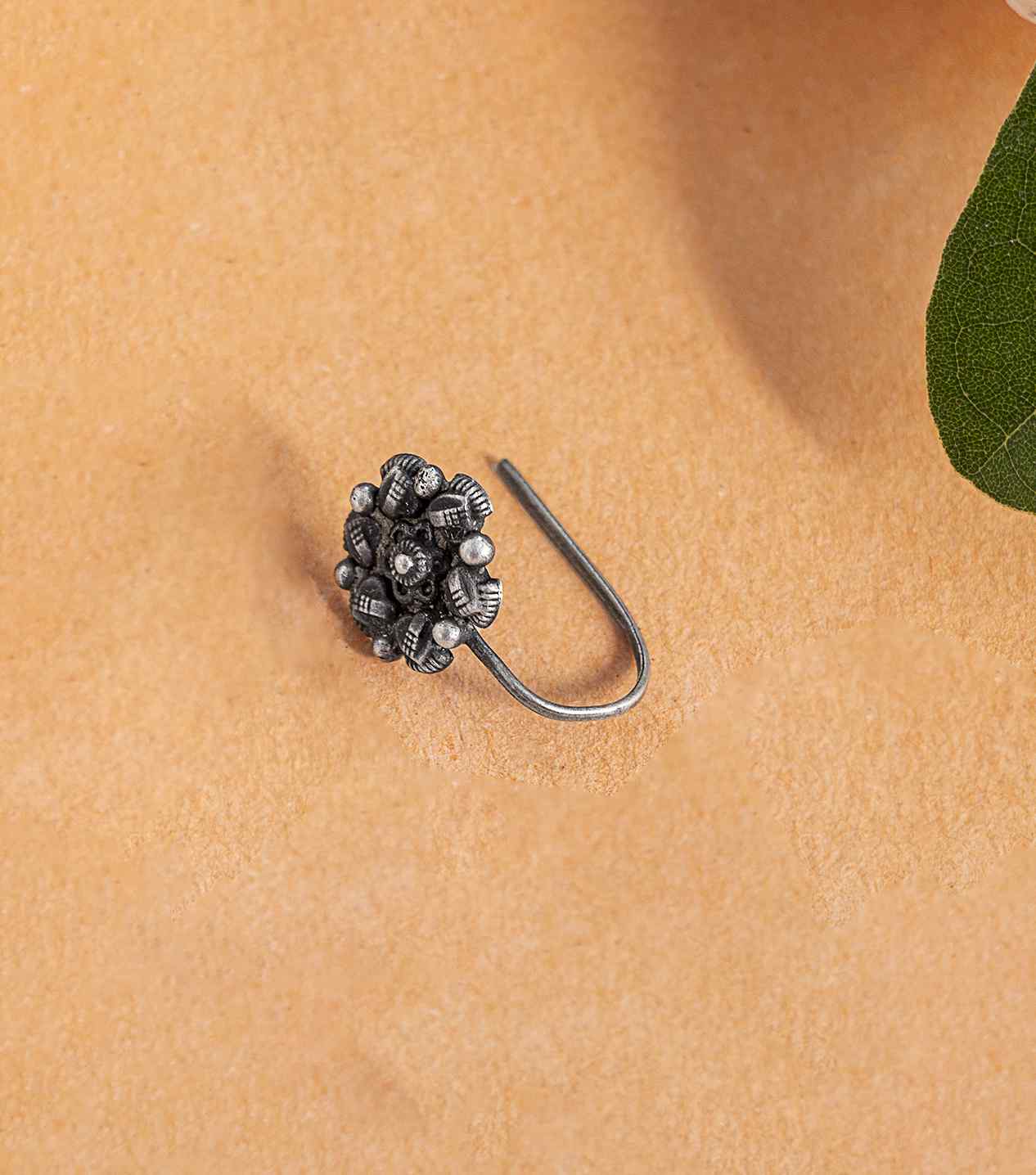 Silver Fancy Nose Pin