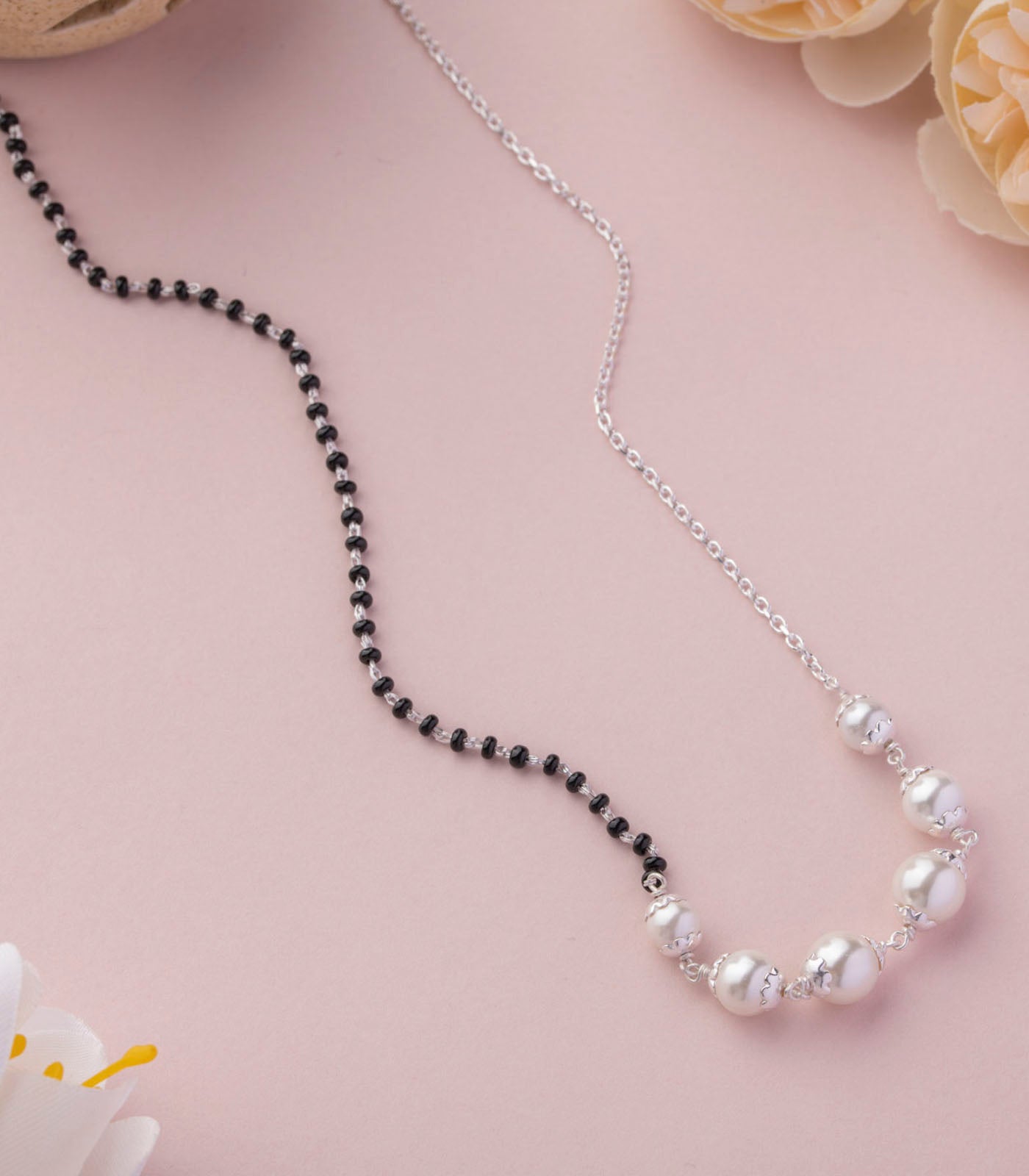 Silver Pearl Mangalsutra