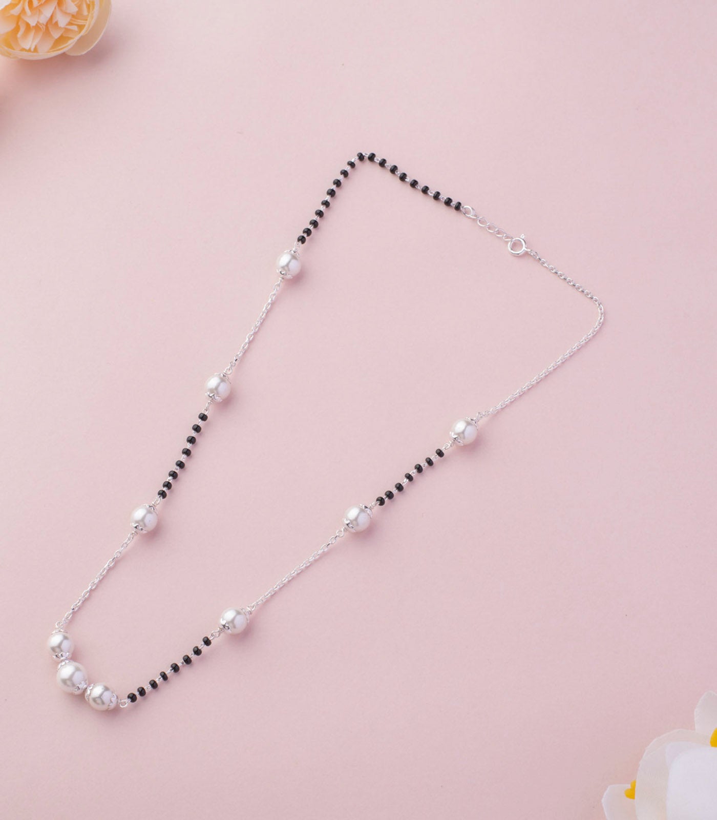 Silver Pearl Mangalsutra