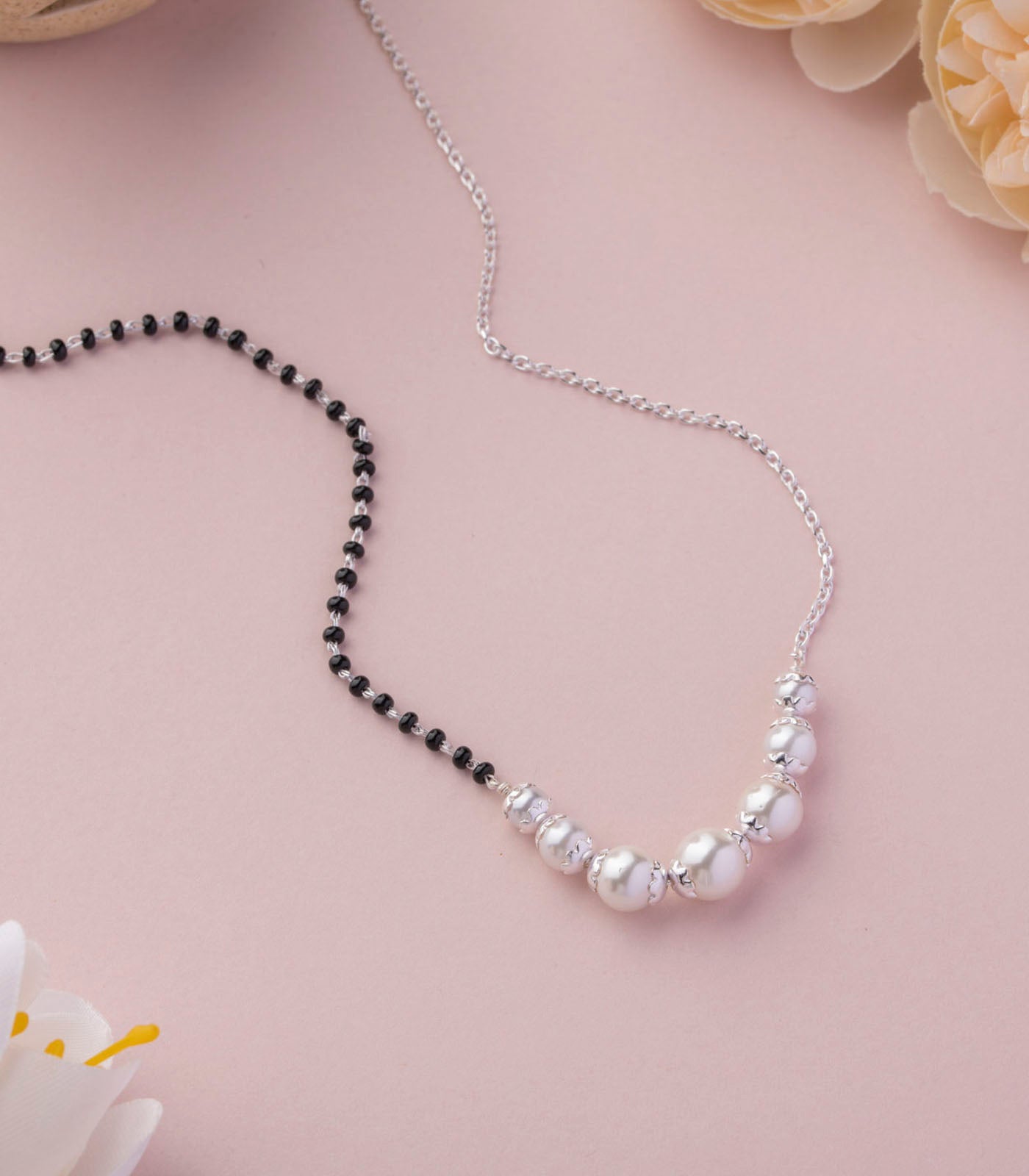 Silver Pearl Mangalsutra