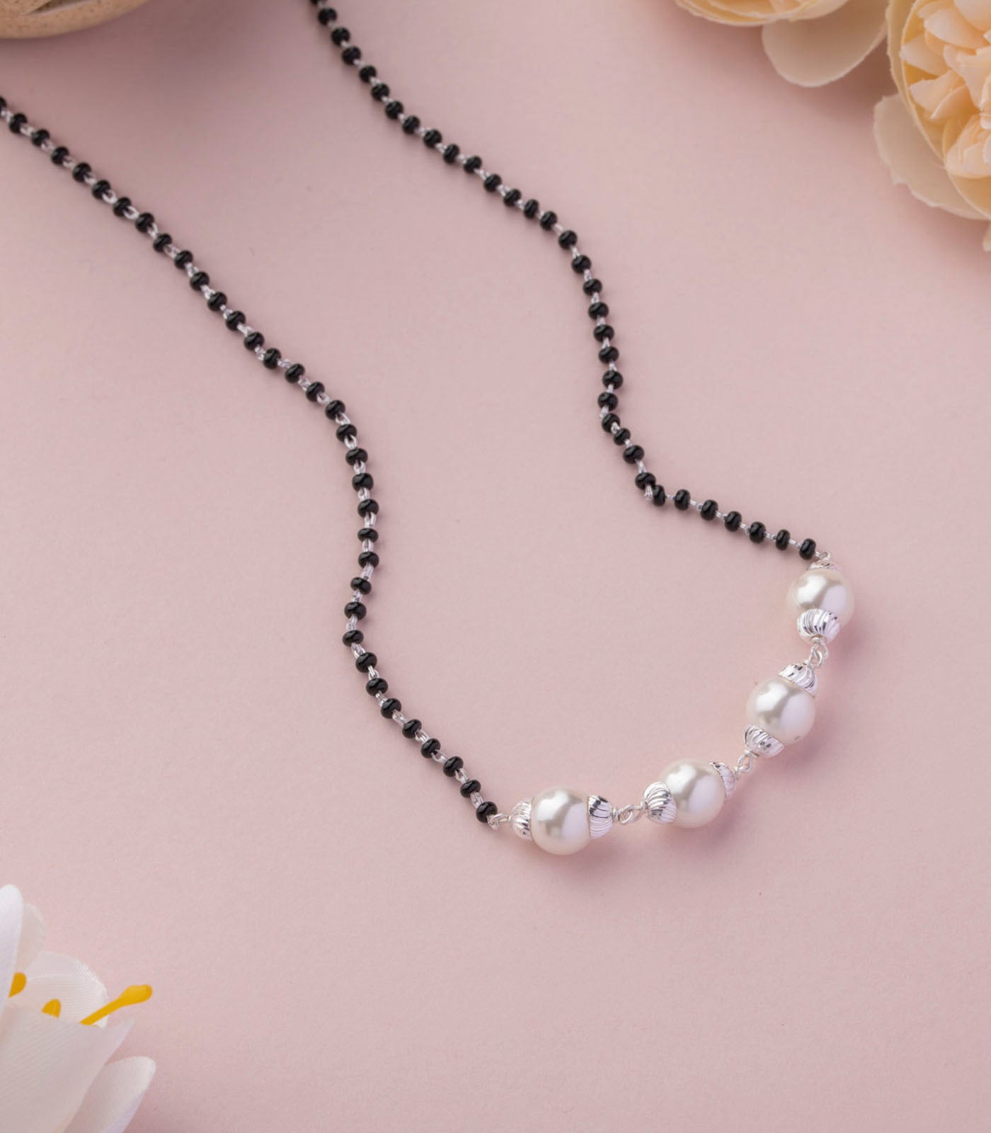 Silver Pearl Mangalsutra
