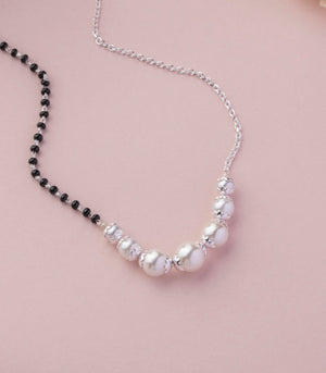 Silver Pearl Mangalsutra