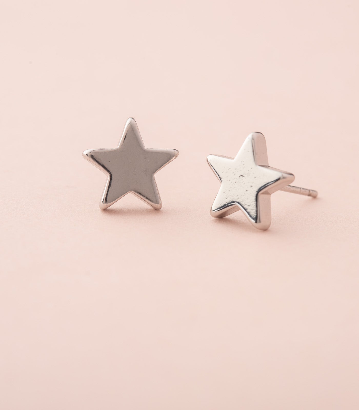 Silver Stars Earrings (Brass)