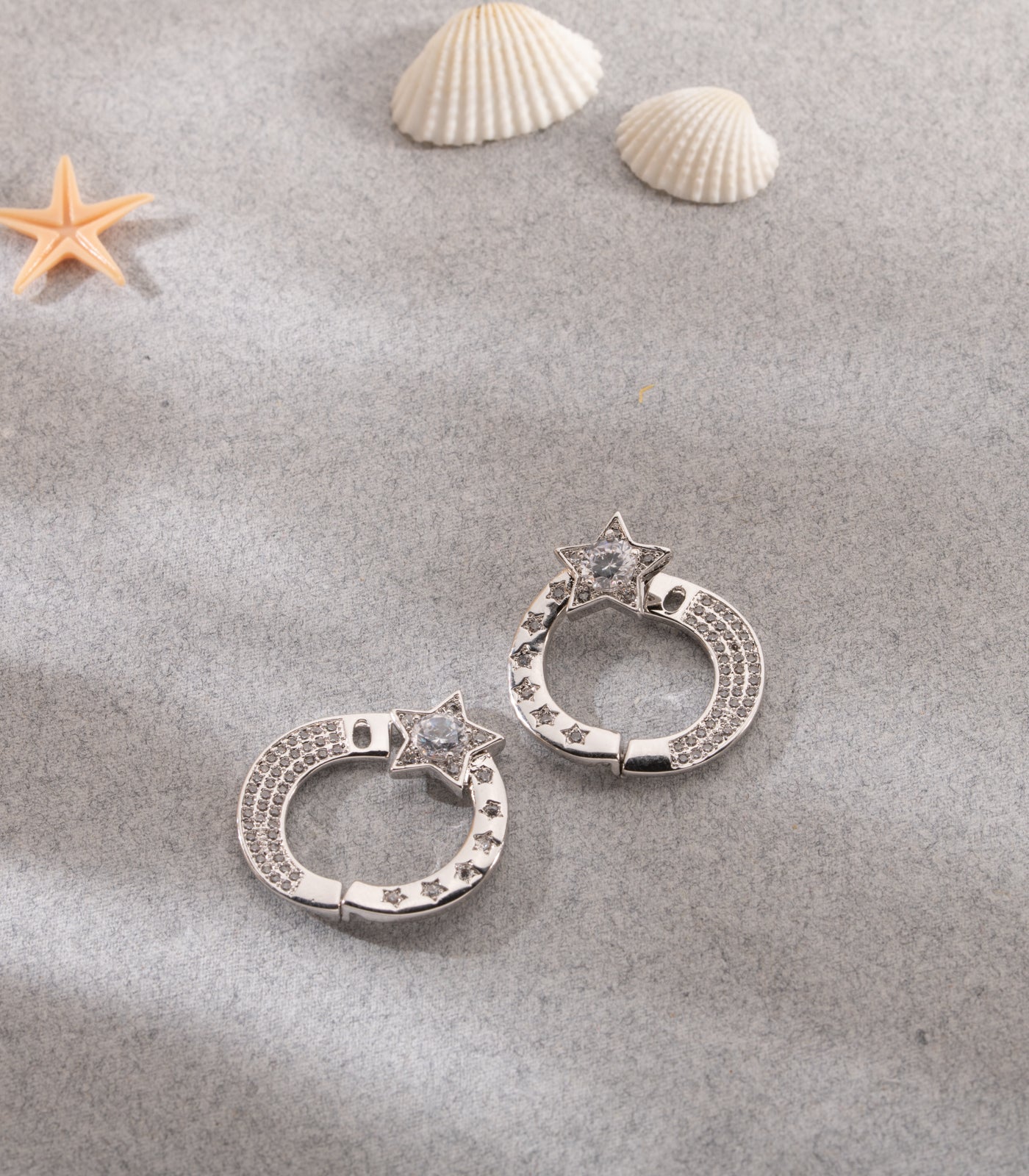 Spiral Star Earrings (Brass)