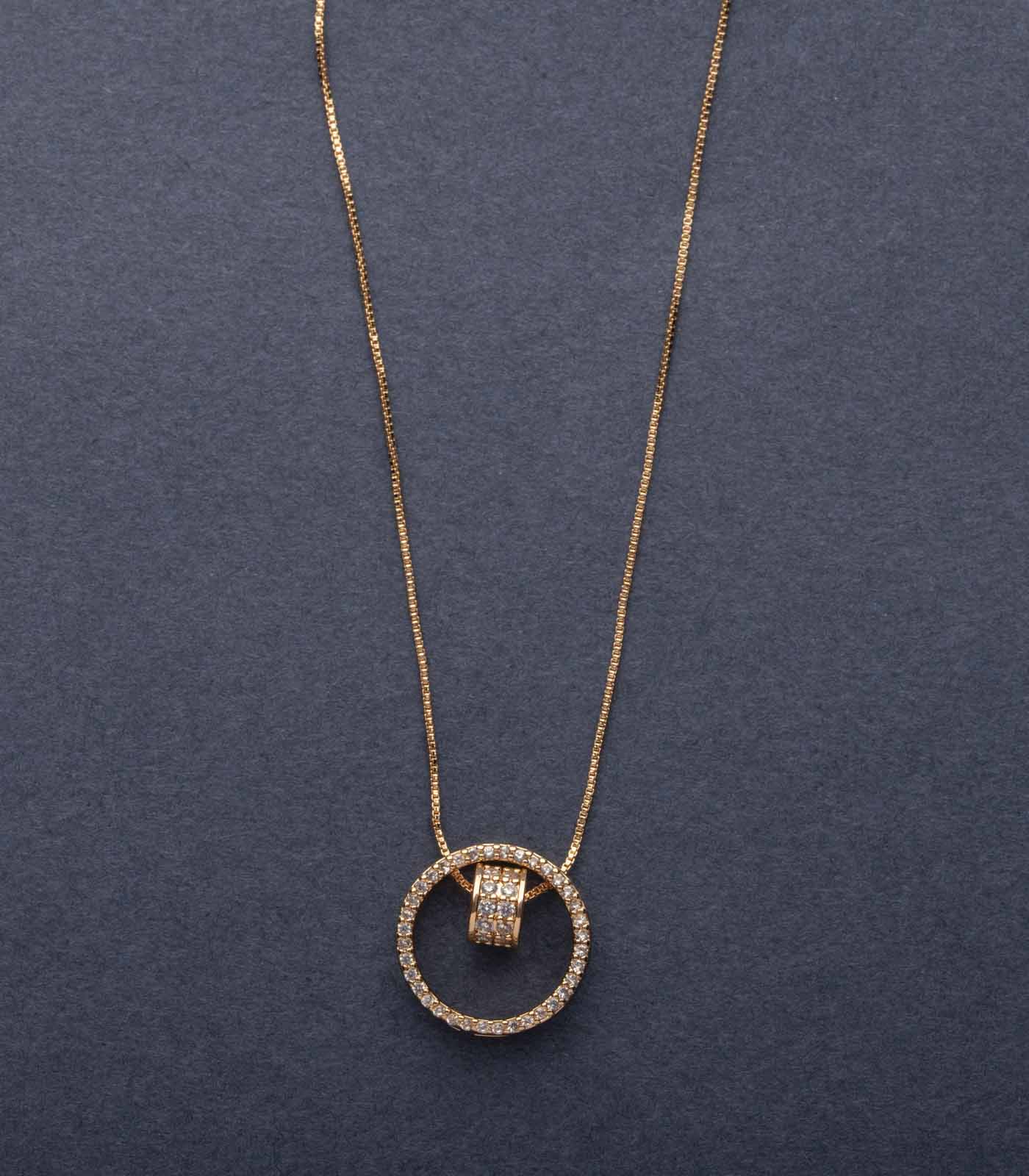 Stunning Interlock Pendant (Brass)