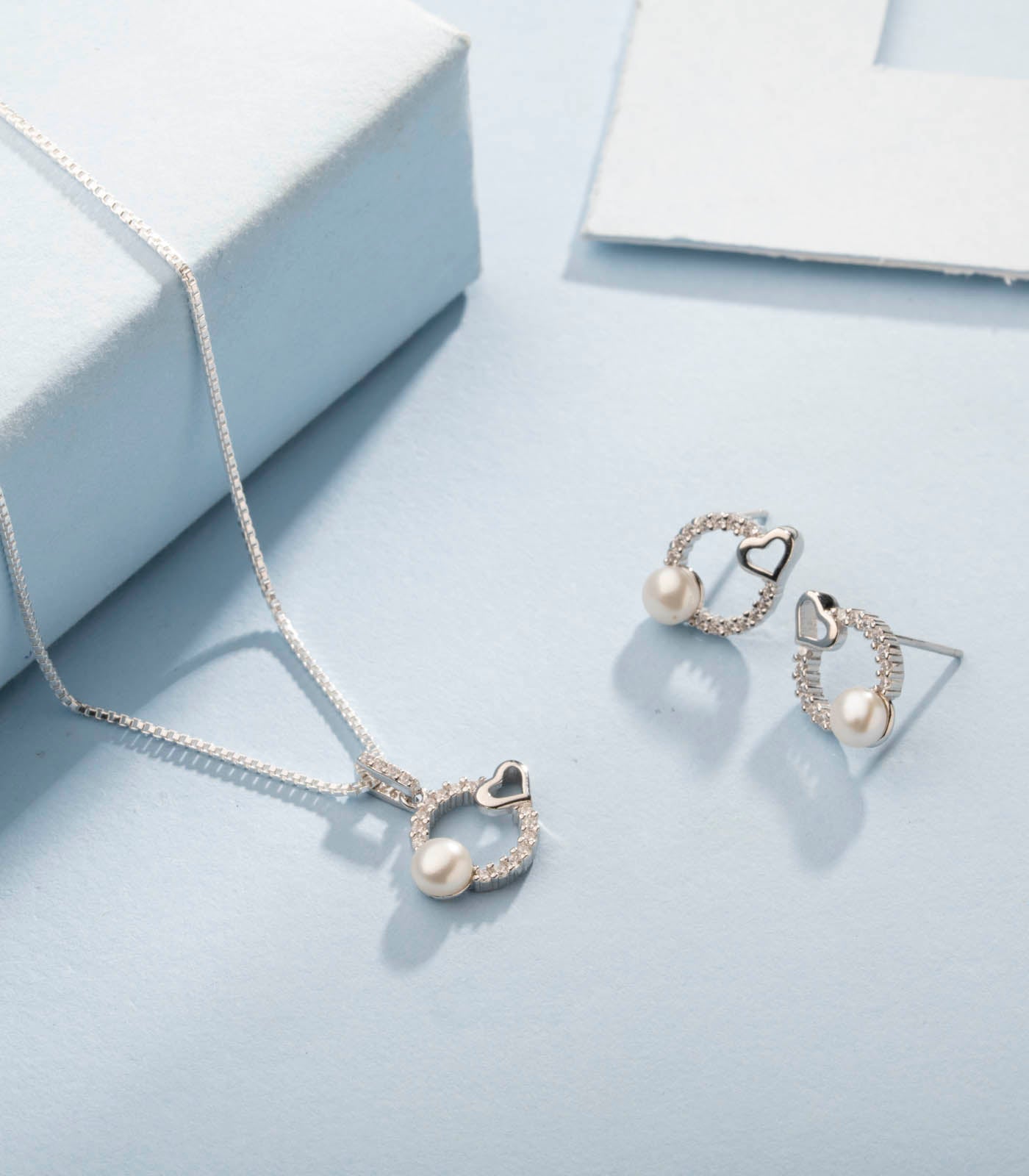 Subtle Trends Pendant Set (Silver)