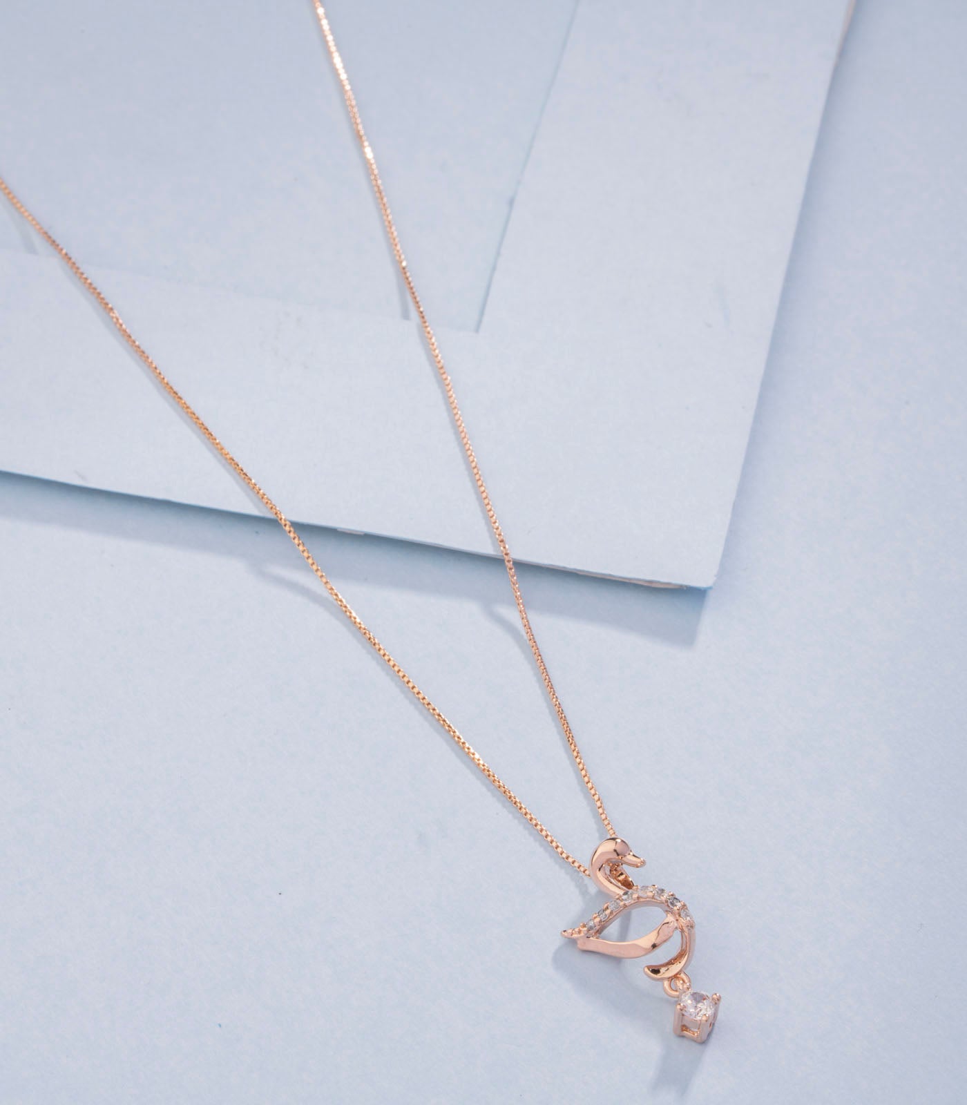 Swan dream chain pendant (Brass)