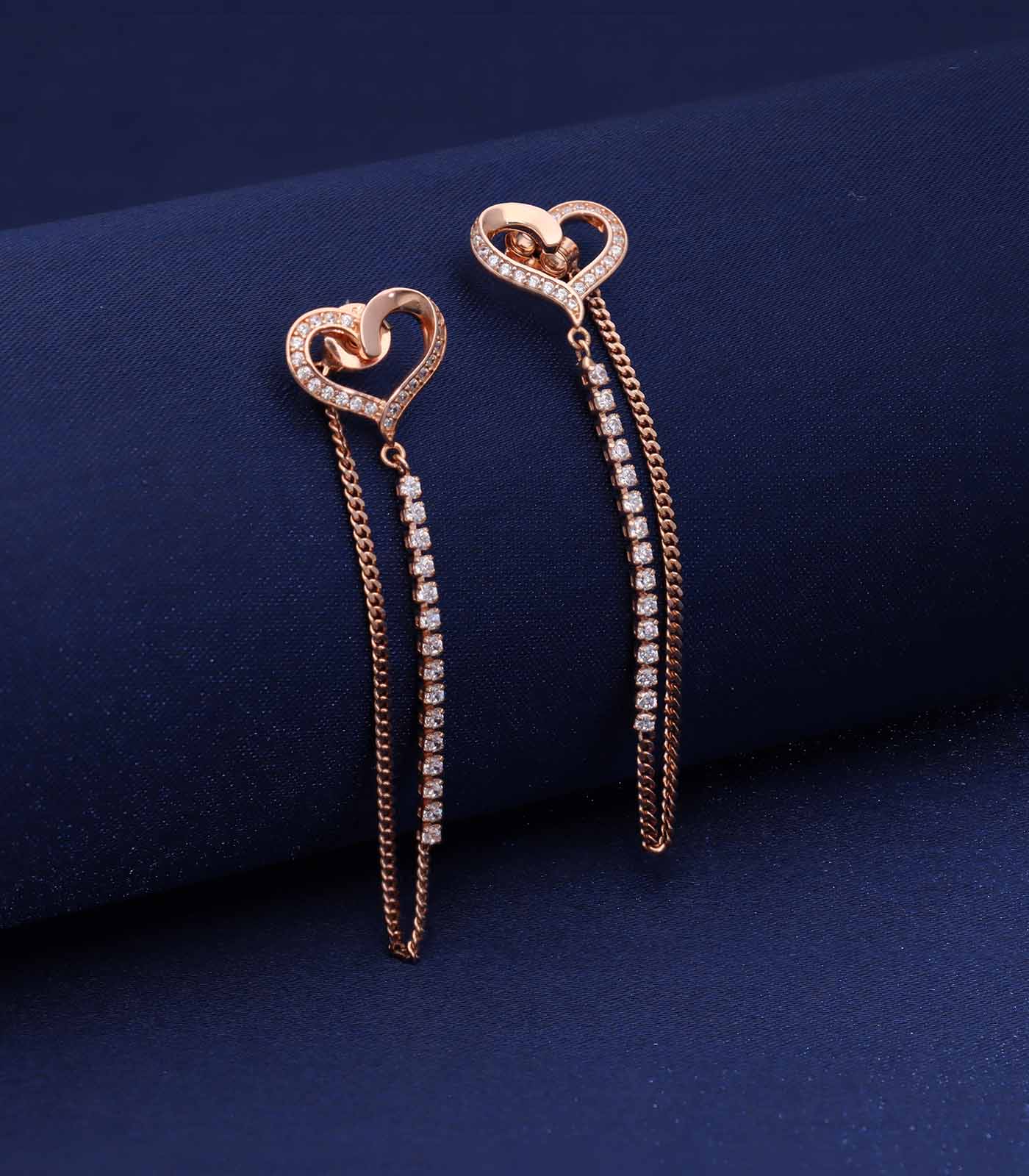 Warm heart earrings(Silver)