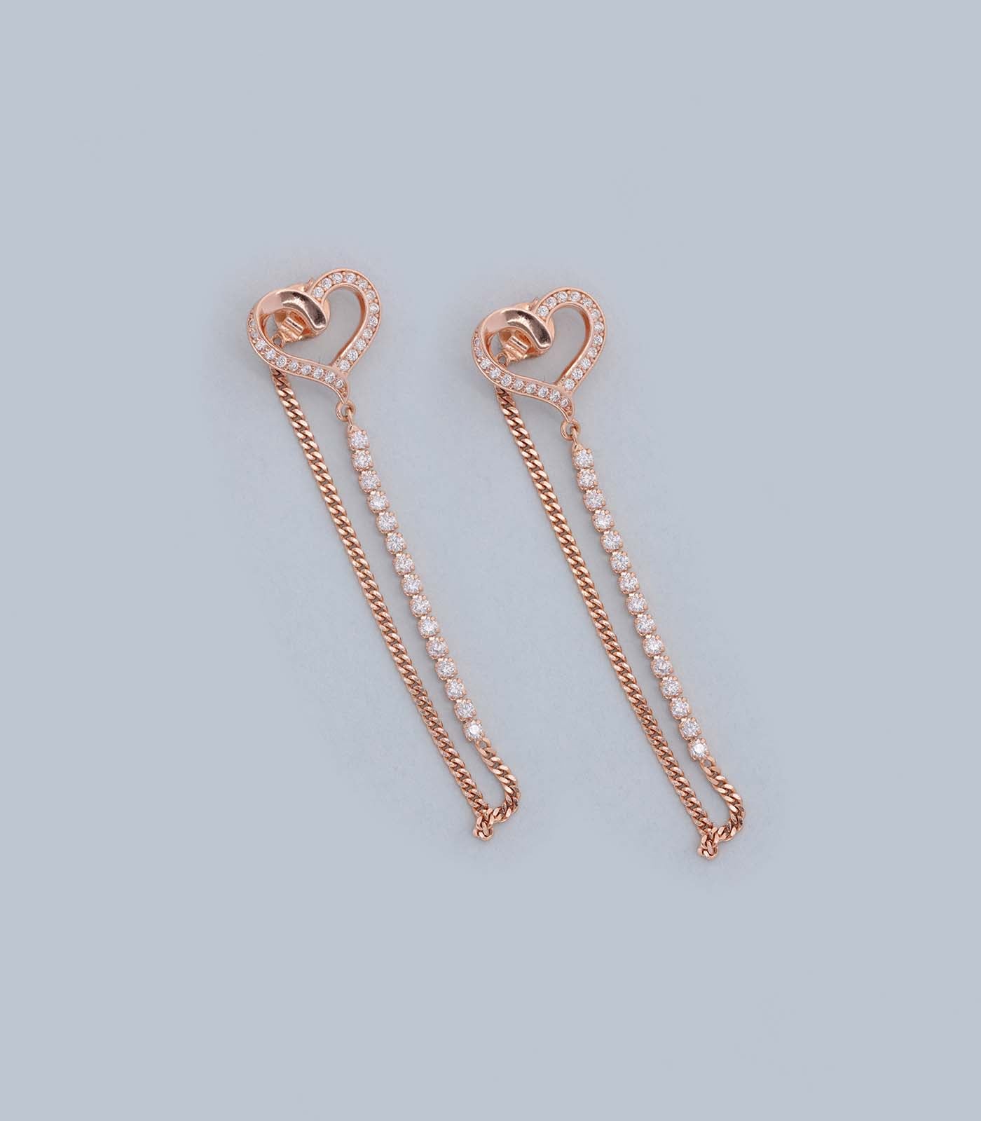 Warm heart earrings(Silver)