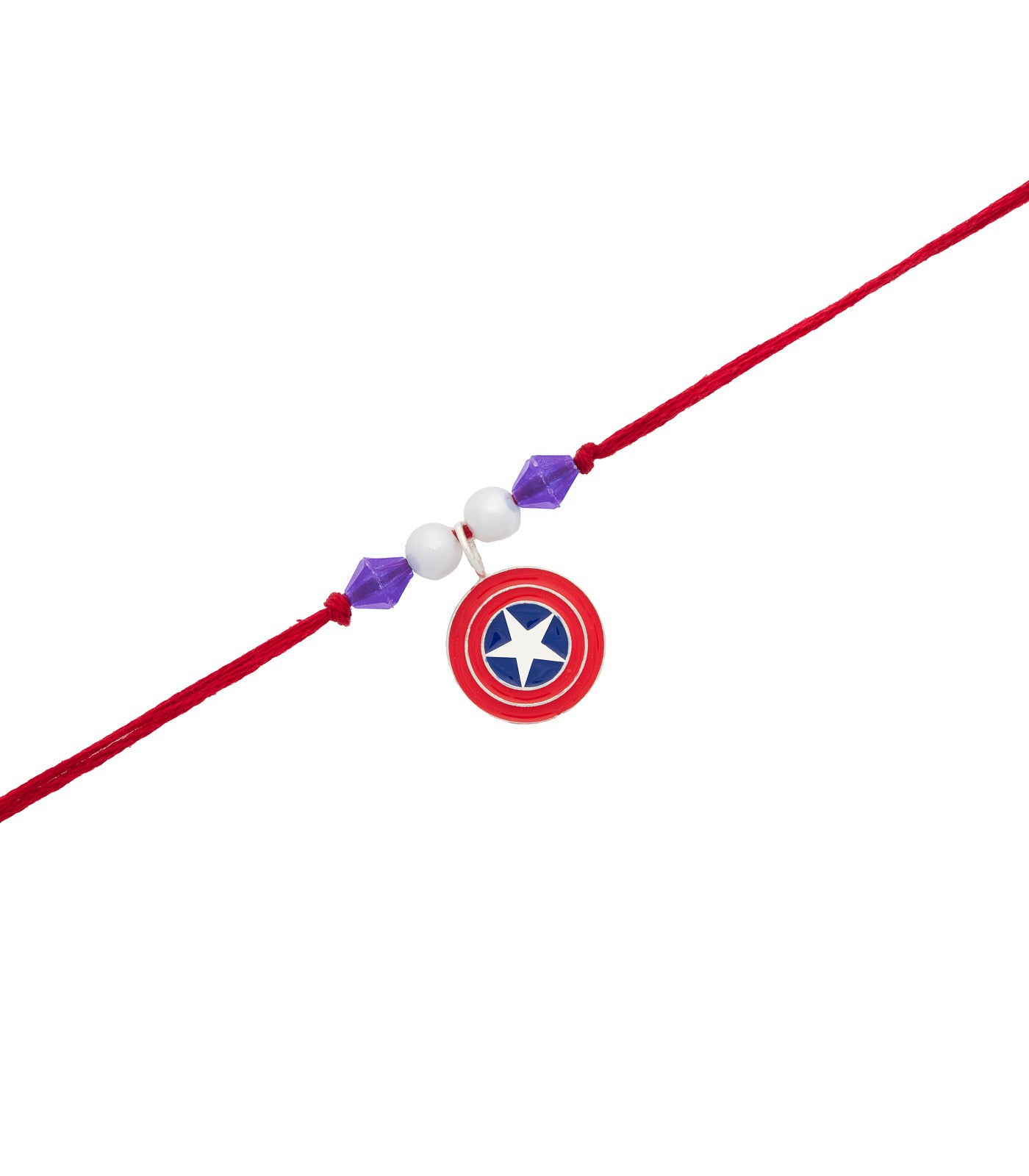 Silver Captain America Shield Rakhi