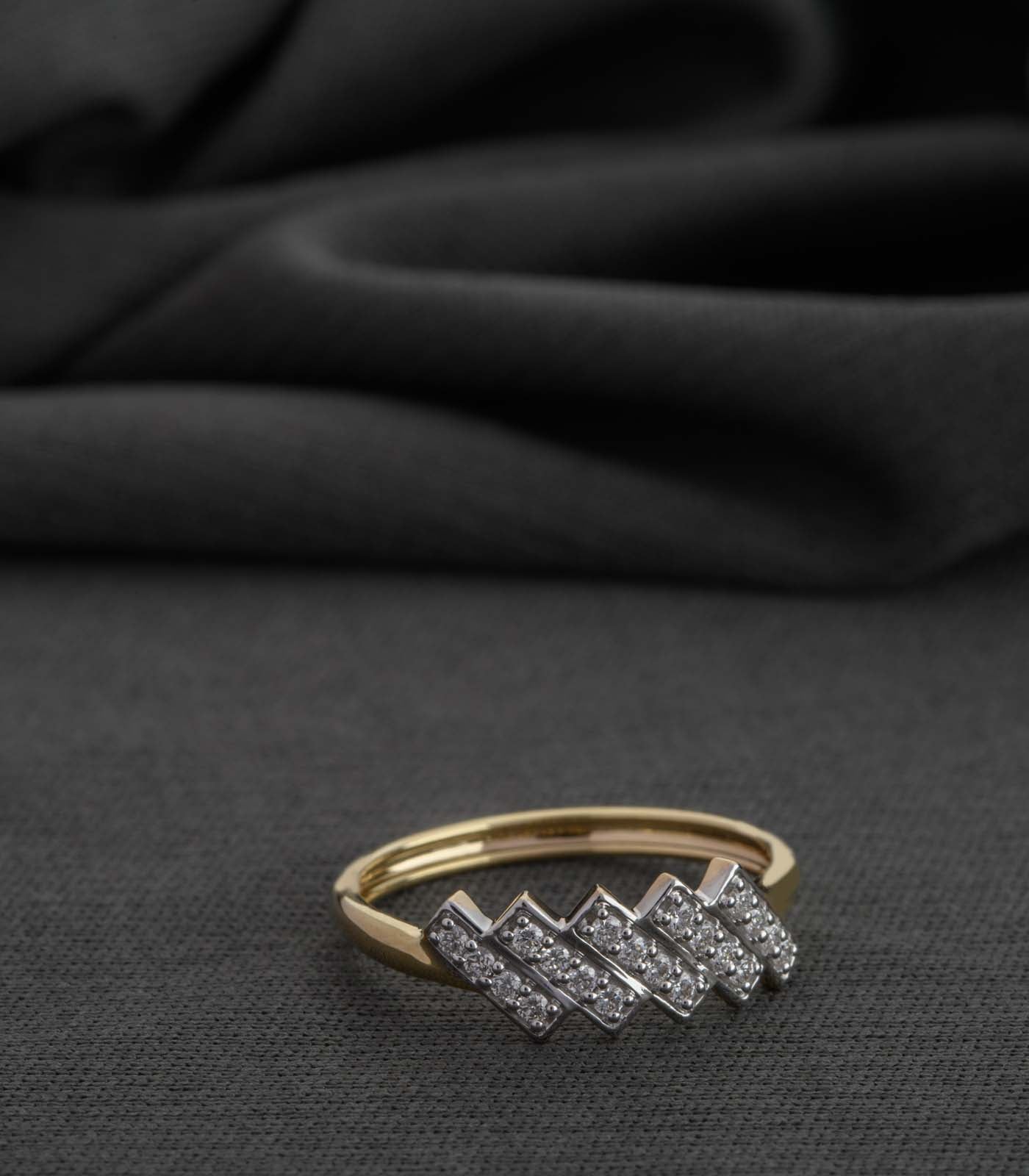 Diamond Symmetry Sparkle Ring