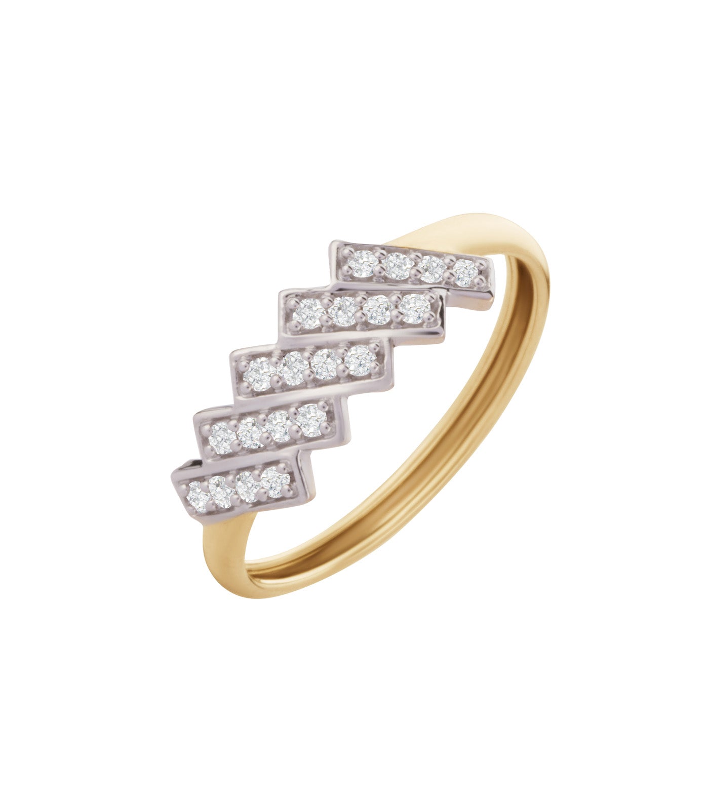 Diamond Symmetry Sparkle Ring
