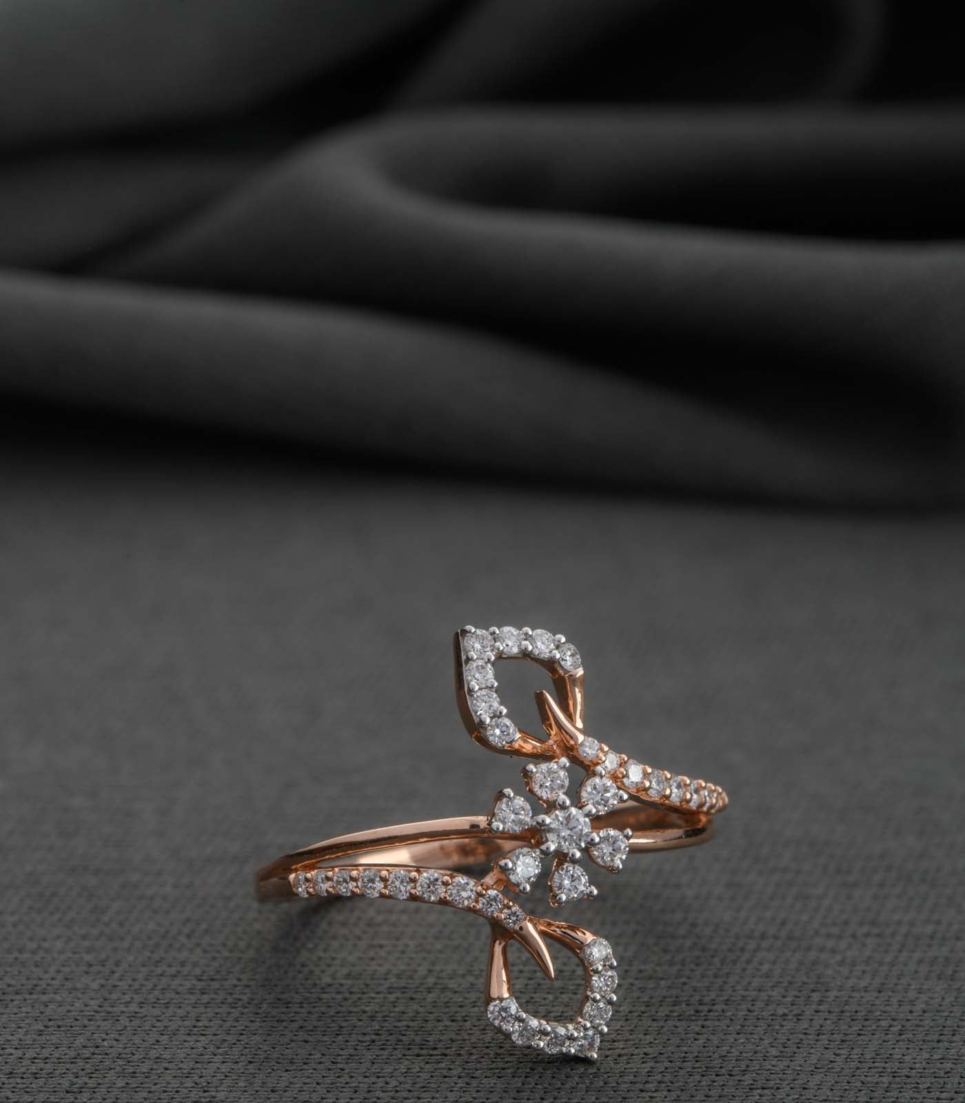 Diamond Floral Fantasy Ring