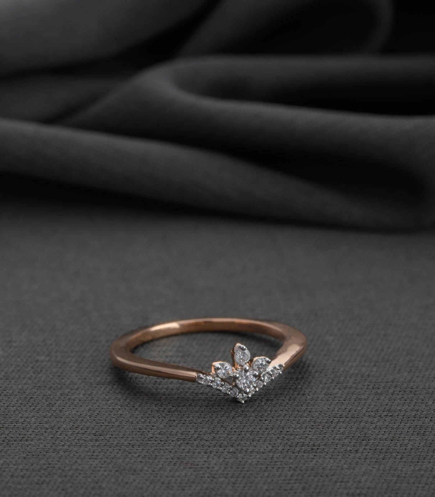 Diamond Radiant Tulip Ring