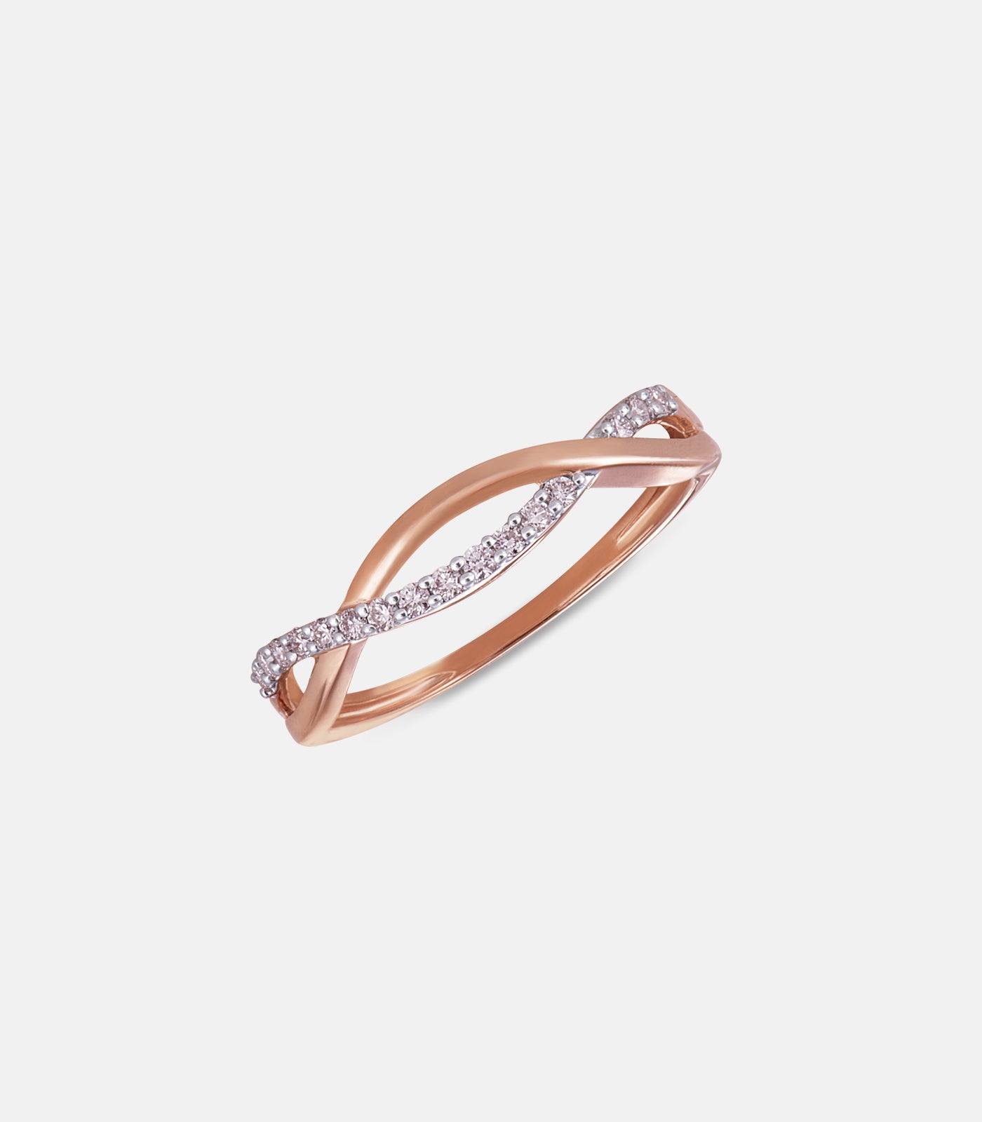 Diamond Infinity Twist Ring