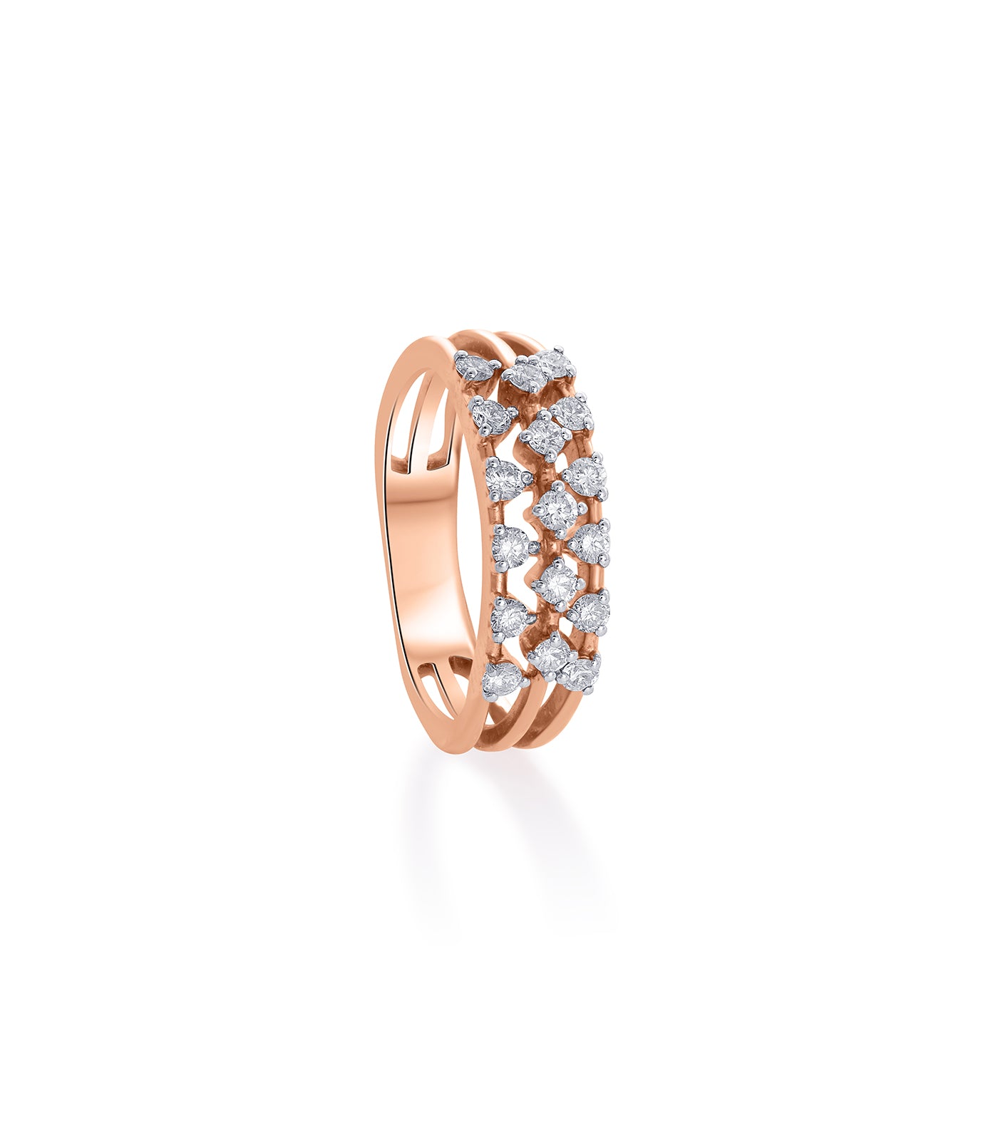 Diamond Triplet Orb Ring