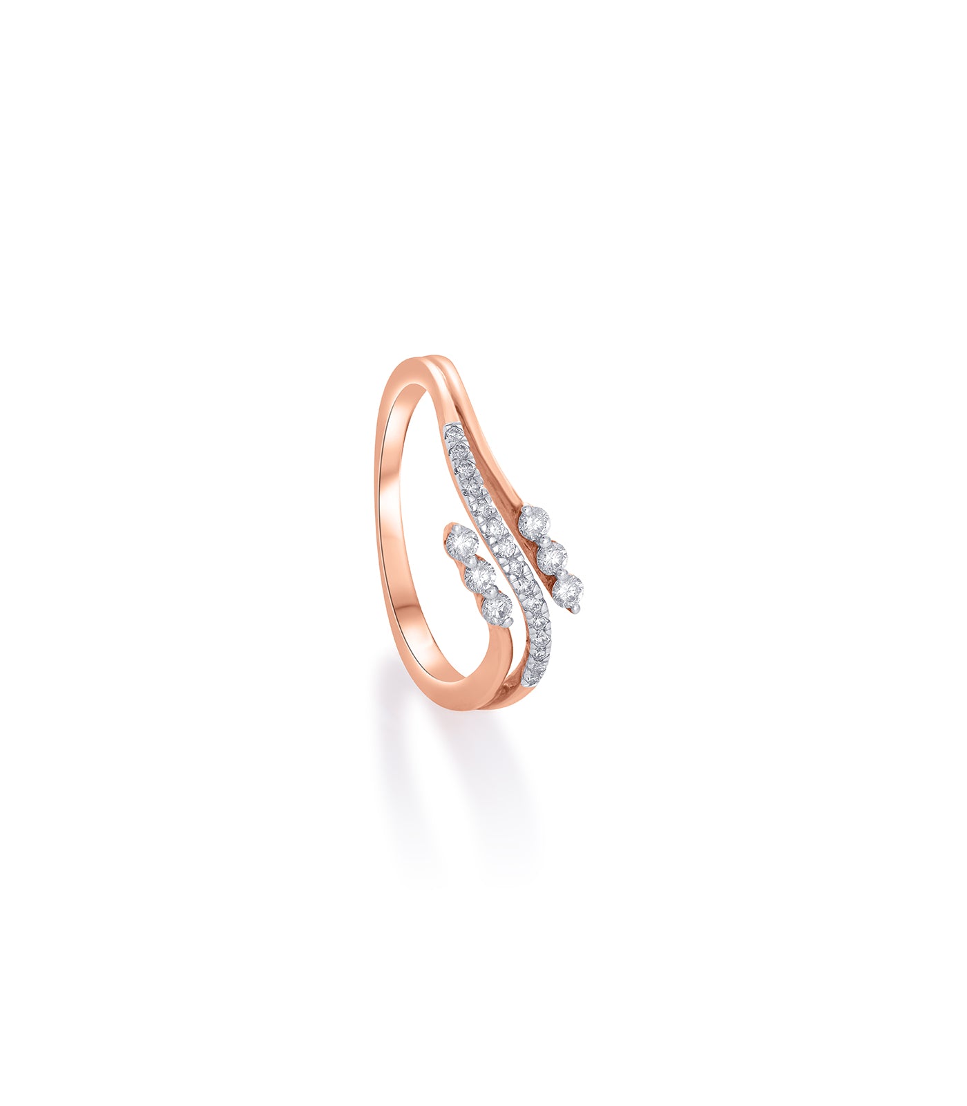 Diamond Elegant Swirls Ring