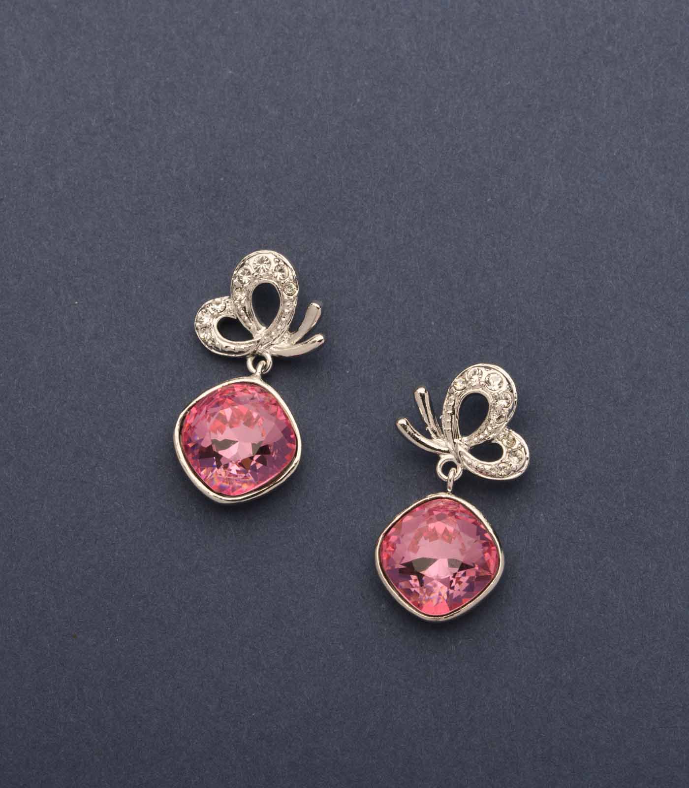 Adorable Tiny Birds With Pink Stones Tops (Brass)