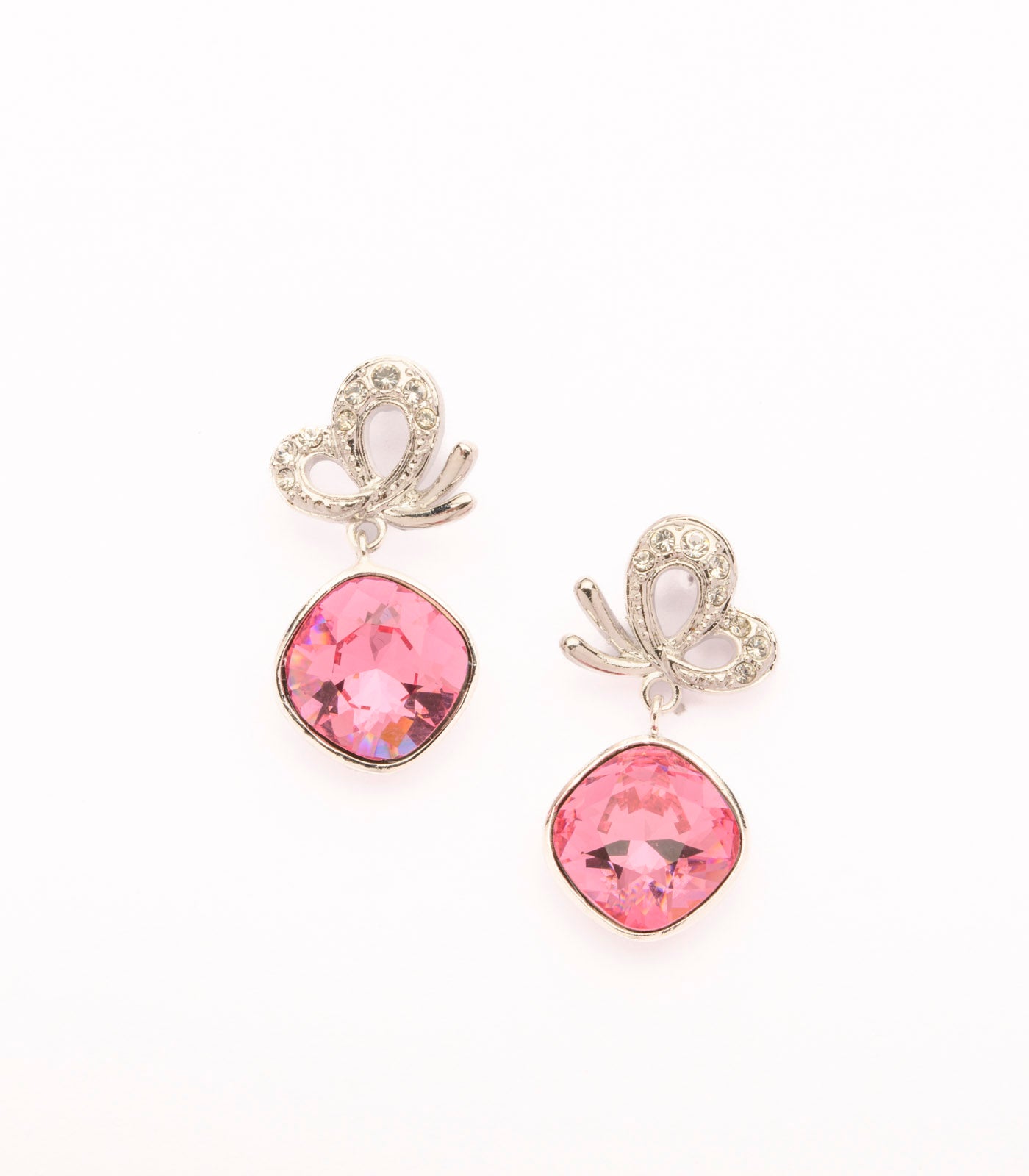 Adorable Tiny Birds With Pink Stones Tops (Brass)