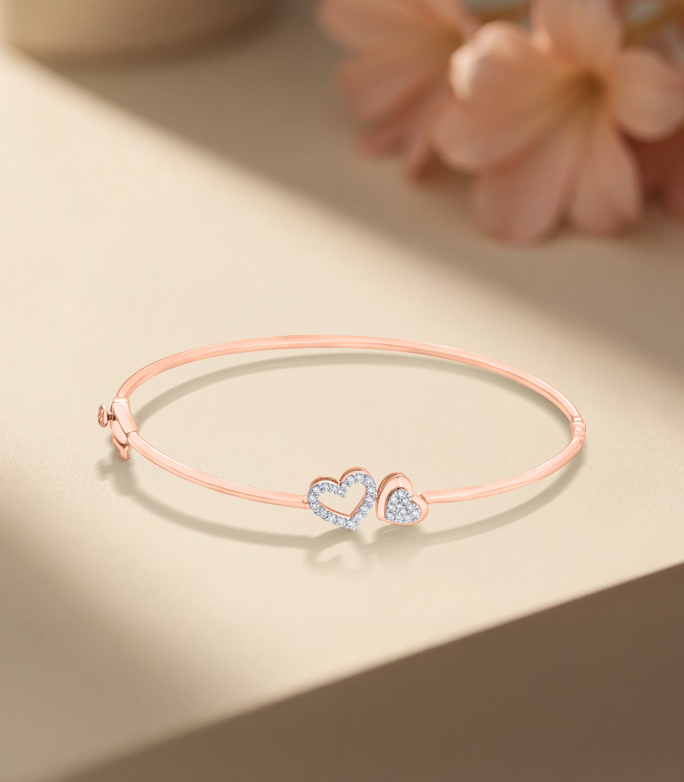 Diamond Dual Heart Bracelet