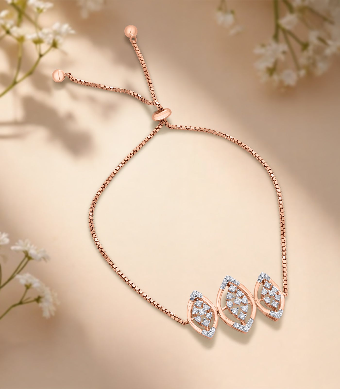 Diamond Oval Maze Triplet Bracelet