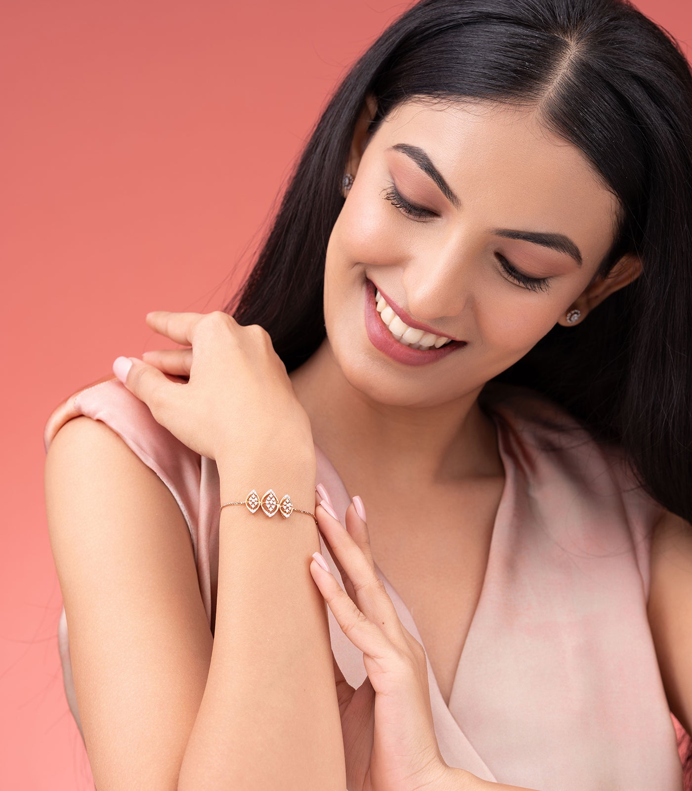 Diamond Oval Maze Triplet Bracelet