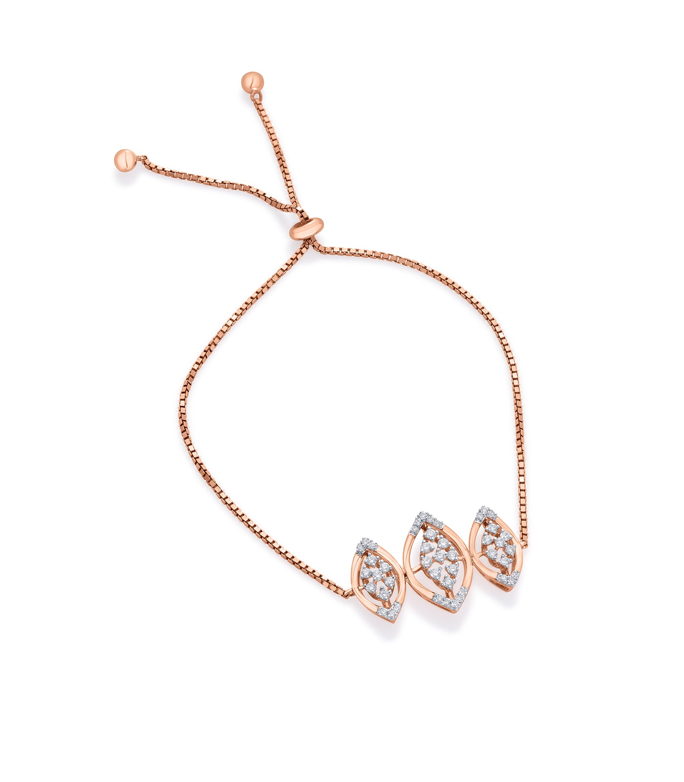 Diamond Oval Maze Triplet Bracelet
