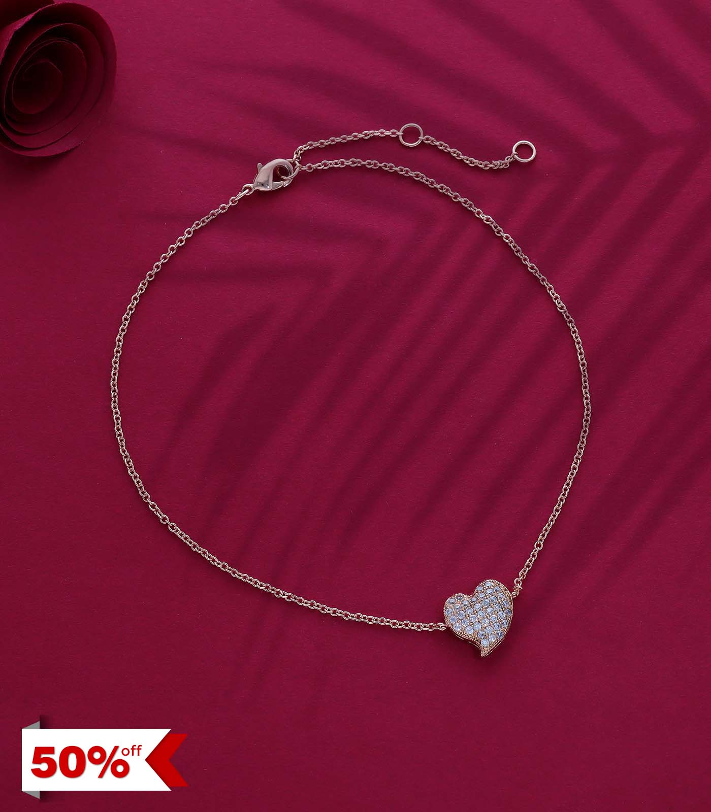 DAINTY HEART OF DESIRES ANKLET (BRASS)