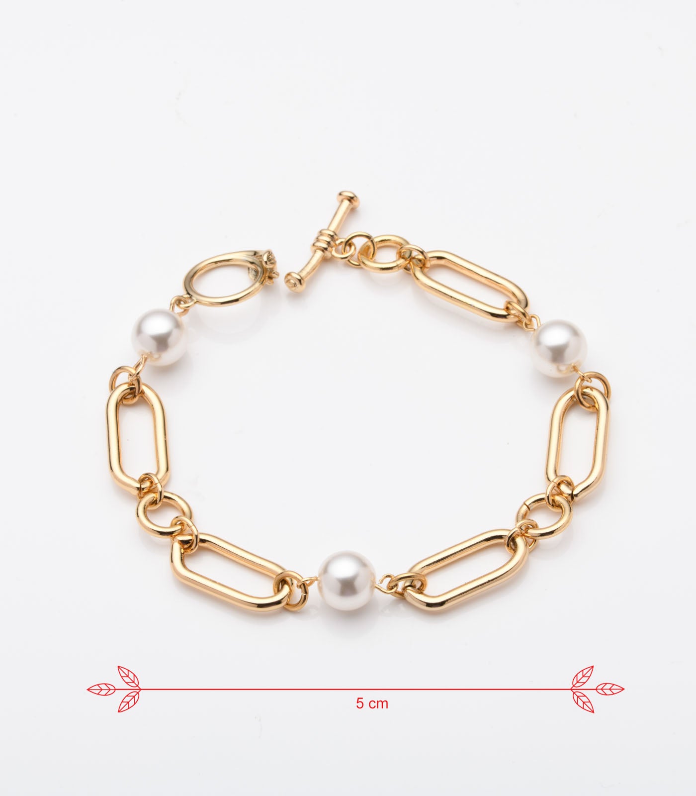 Pearl Chain Bracelet (Brass)