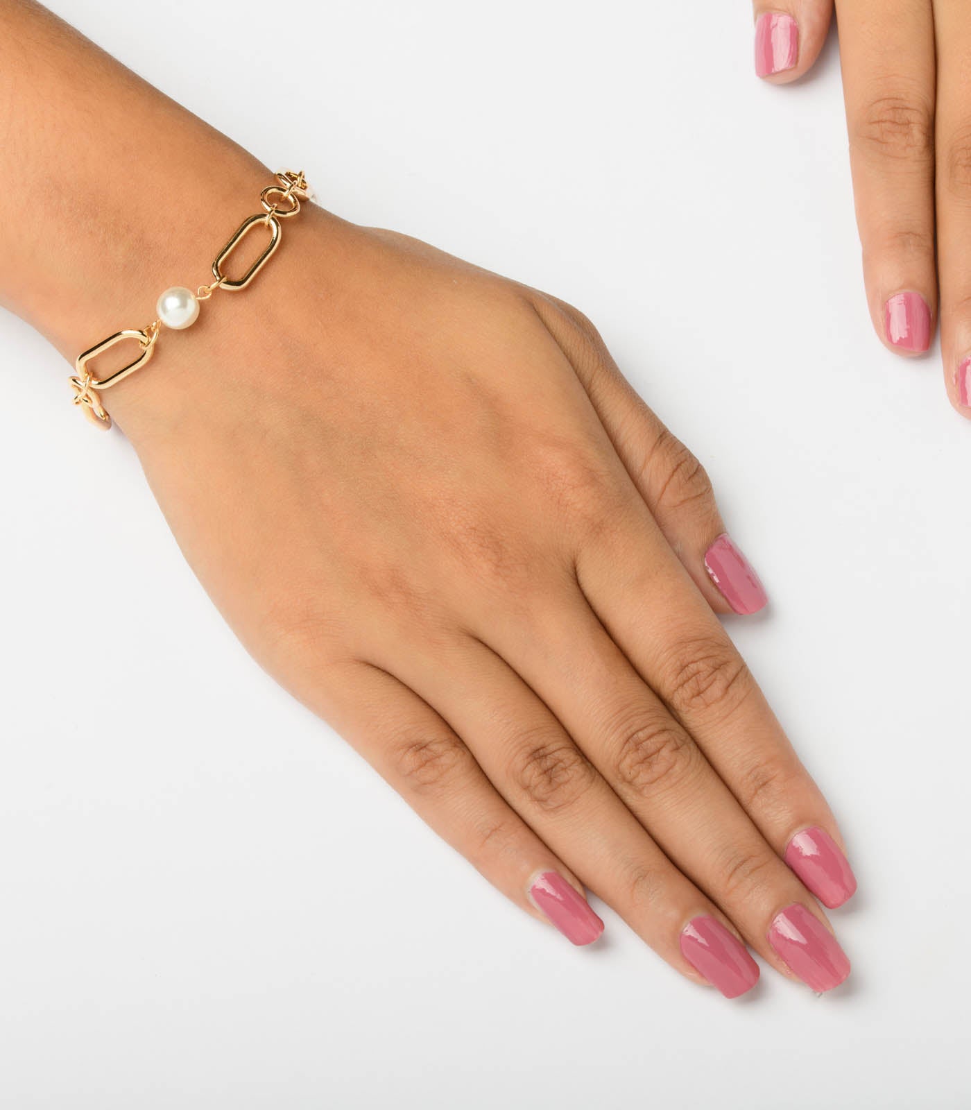 Pearl Chain Bracelet (Brass)