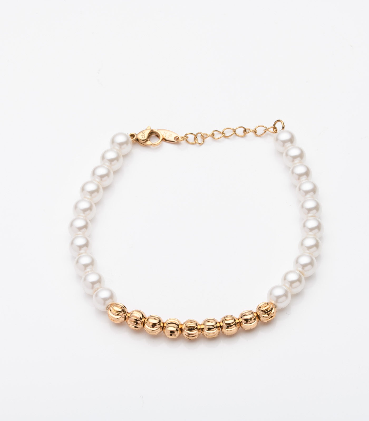 Golden-Pearl Bead Bracelet (Brass)