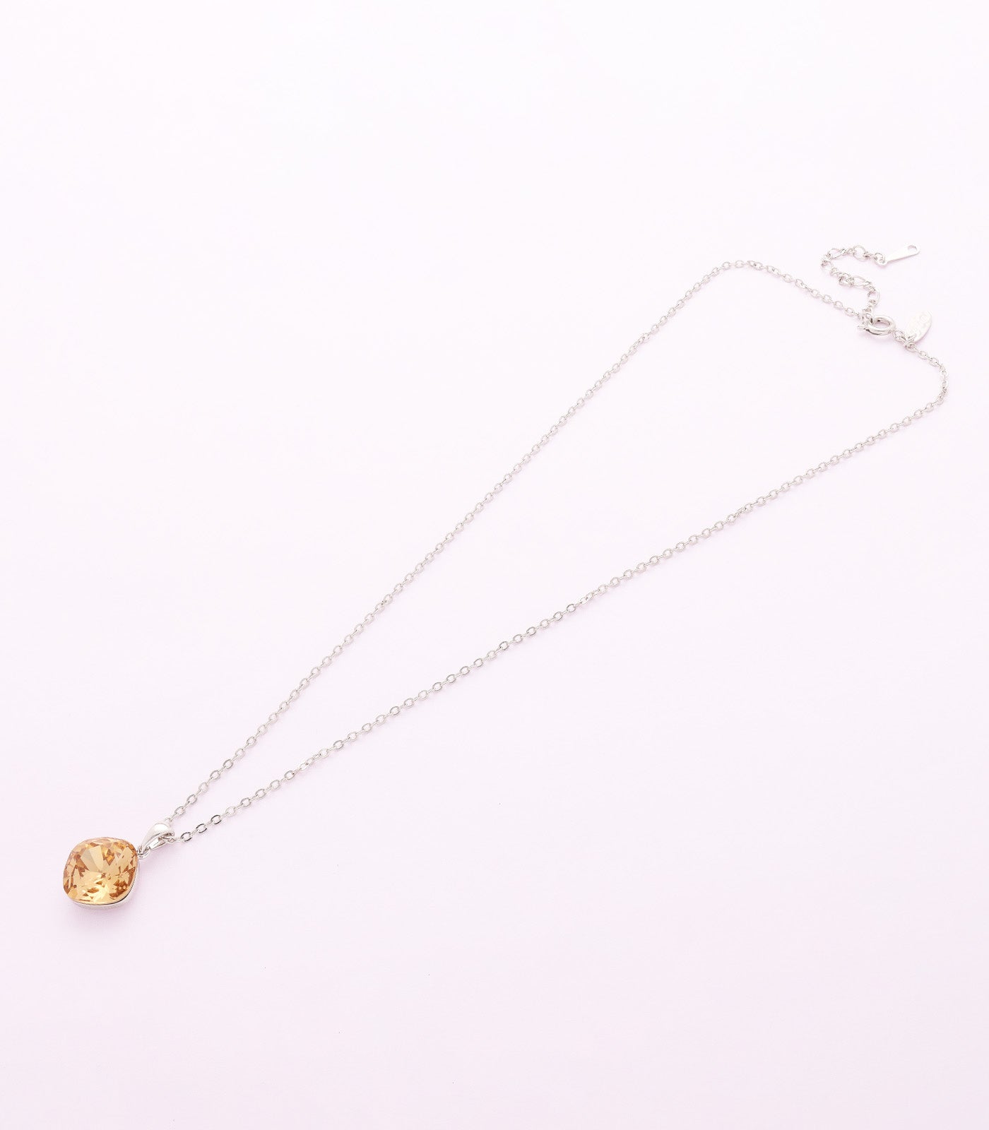 THE DAINTY ELEGANCE SILVER COLOR PENDANT (BRASS)
