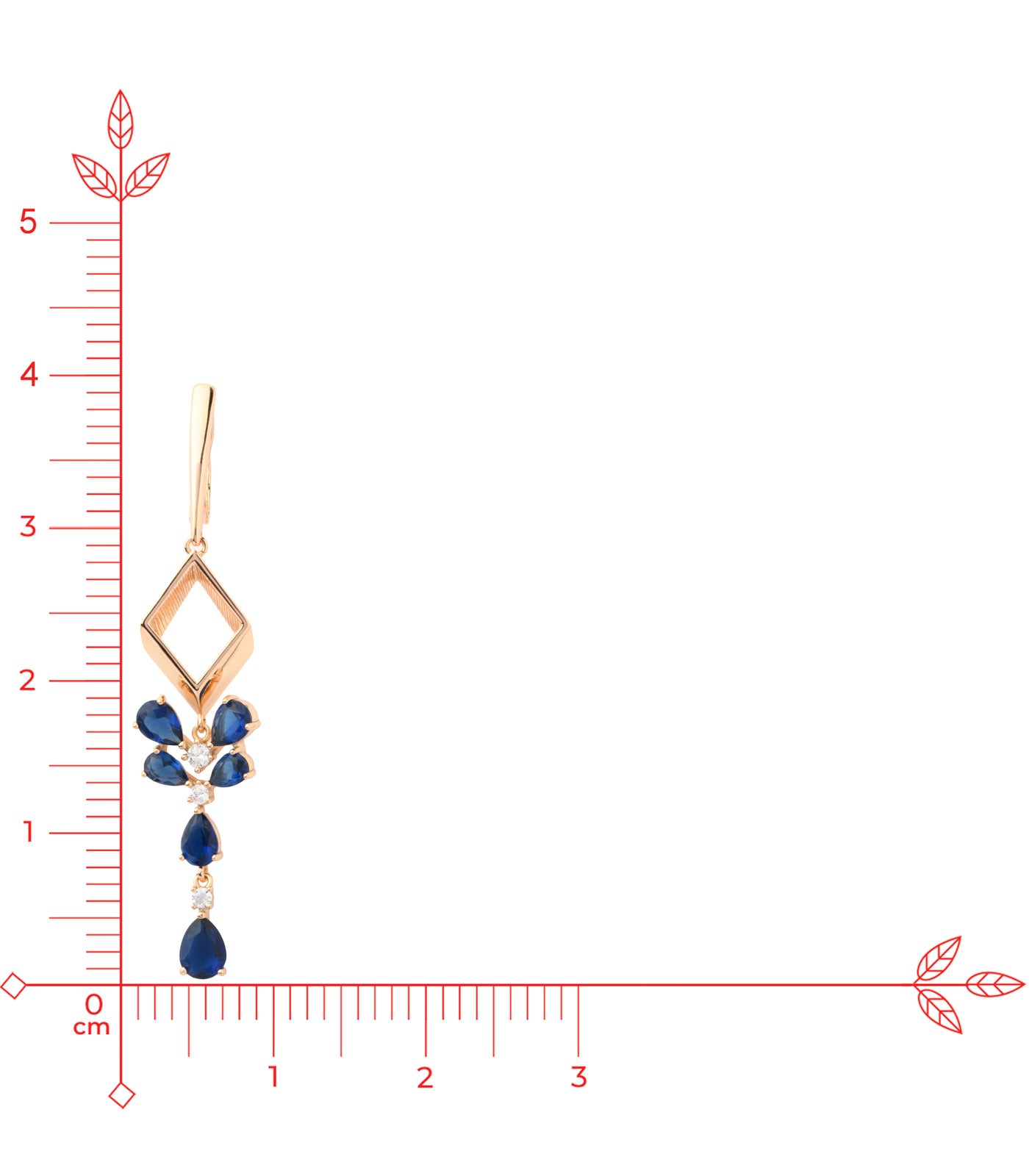 Perfect Drama Danglers-Blue (Brass)