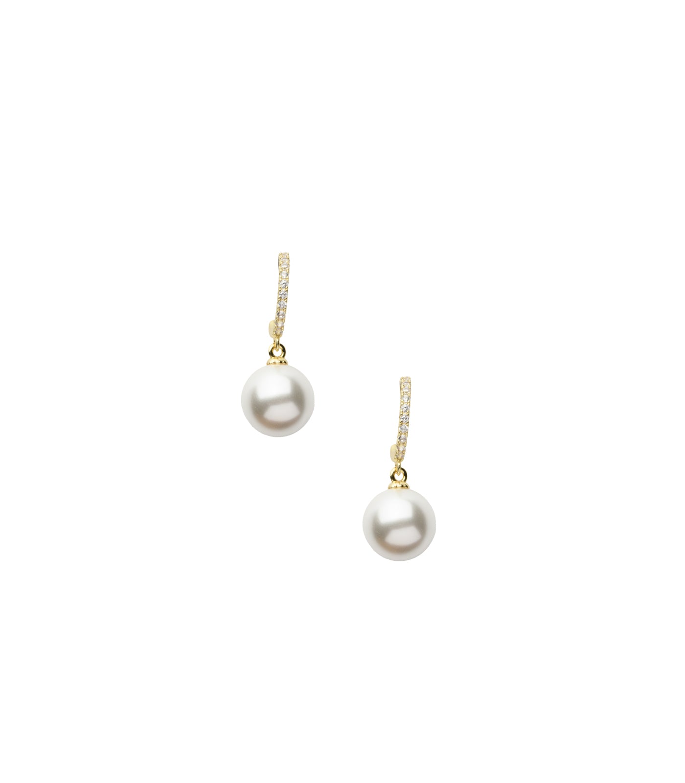 Pearl Drop Earrings (Brass)