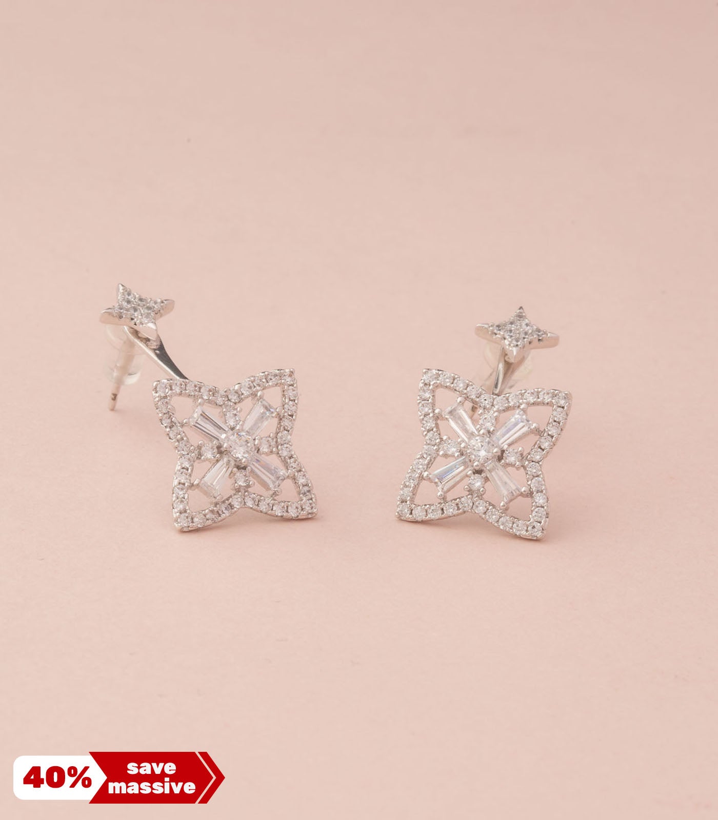 Shimmery Petals Earrings (Brass)