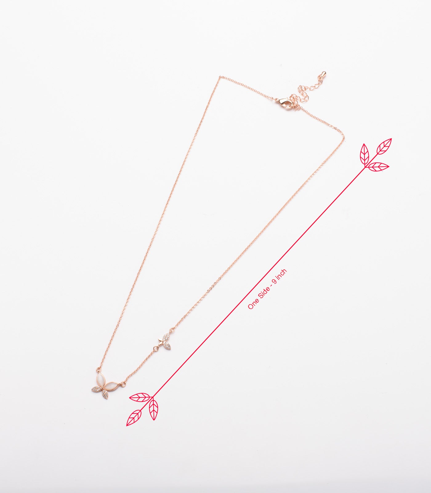 Twin Butterflies Necklace (Brass)