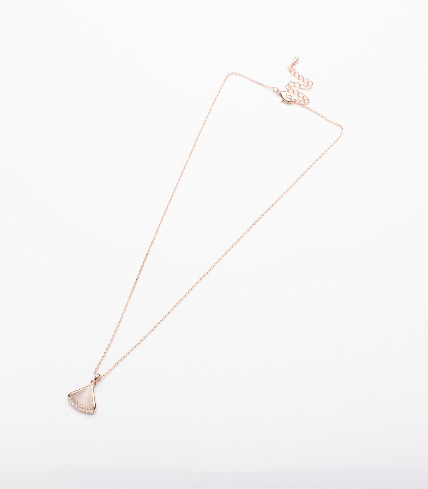 Fan Style Pendant Necklace (Brass)