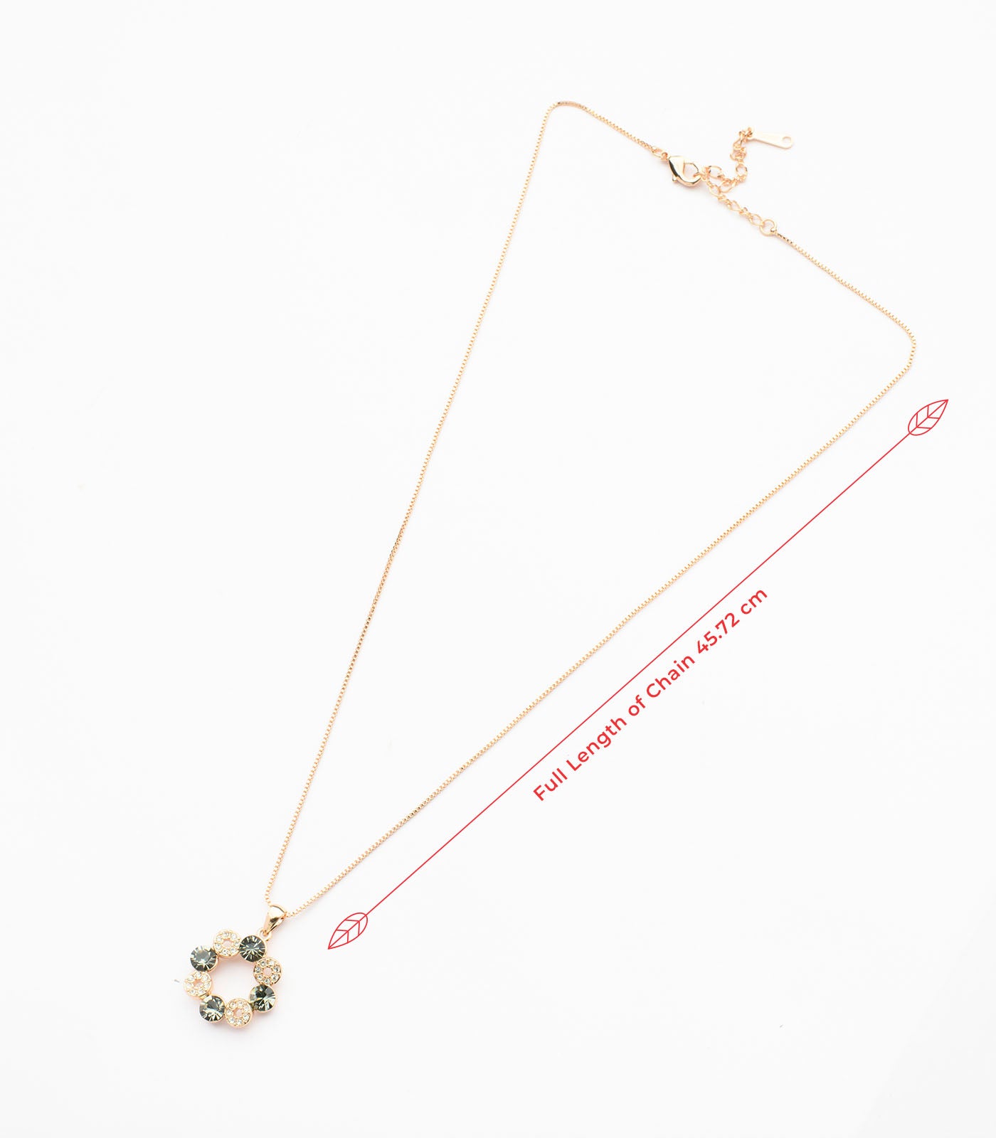 Funky Discs Of Gemstones Necklace  (Brass)