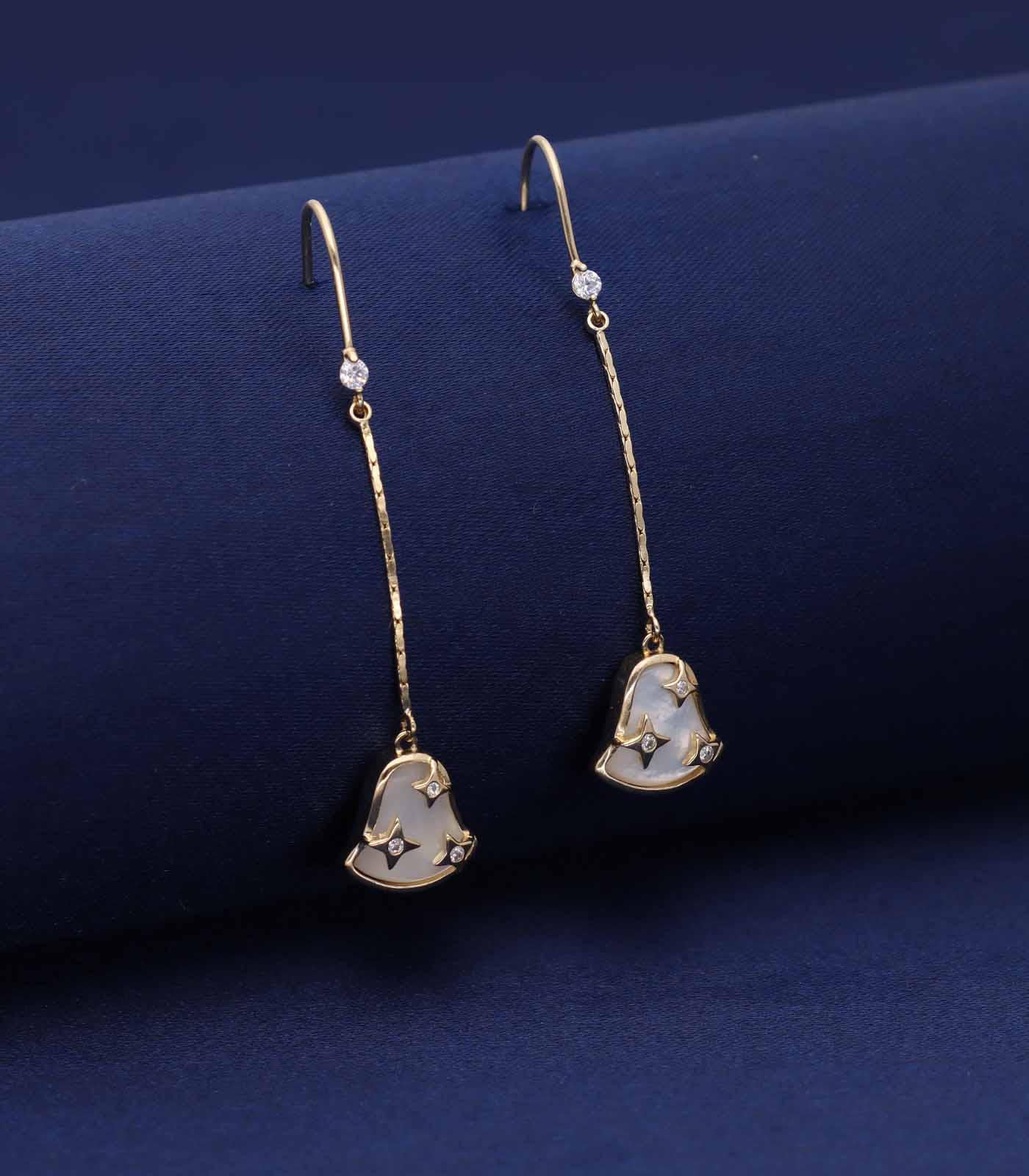 Chain bell earrings(Silver)