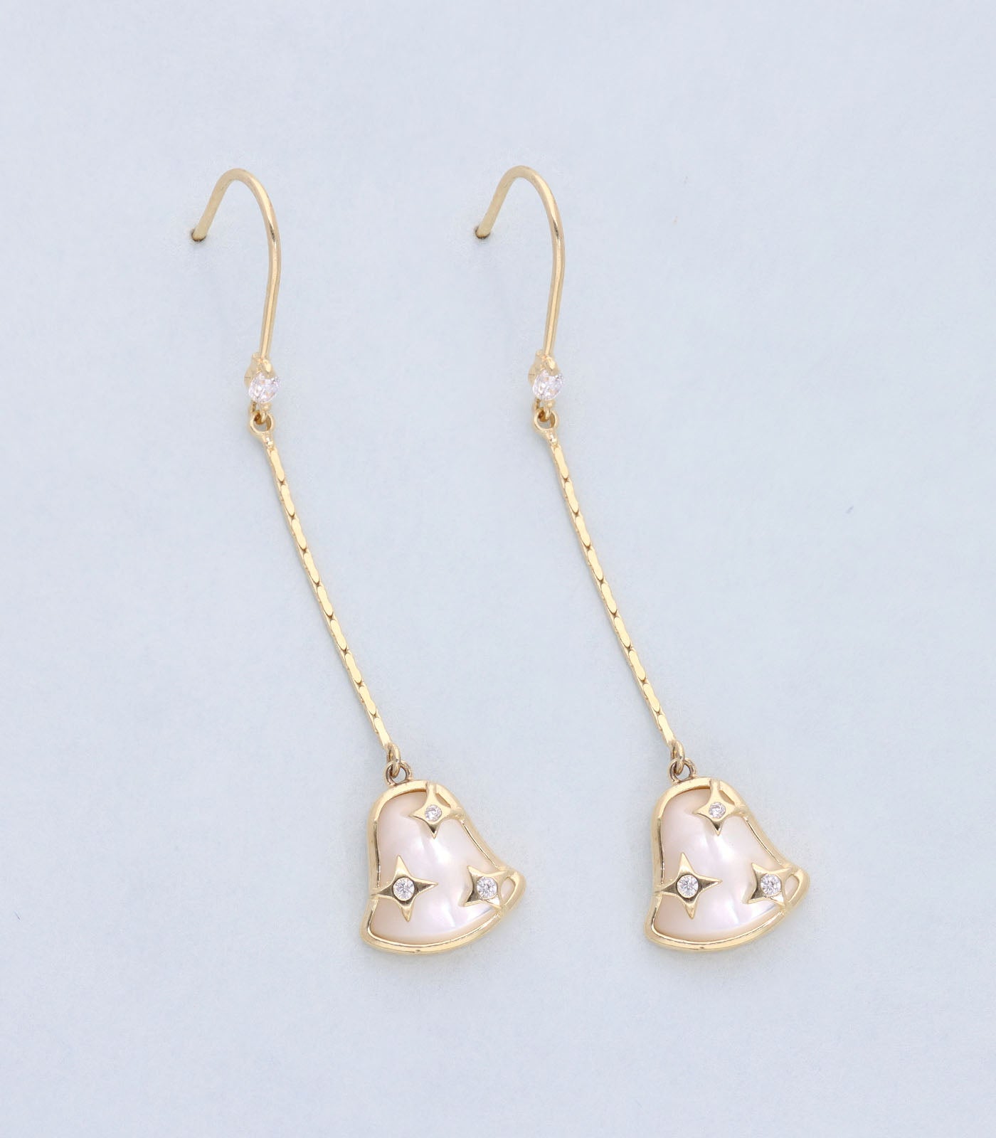 Chain bell earrings(Silver)