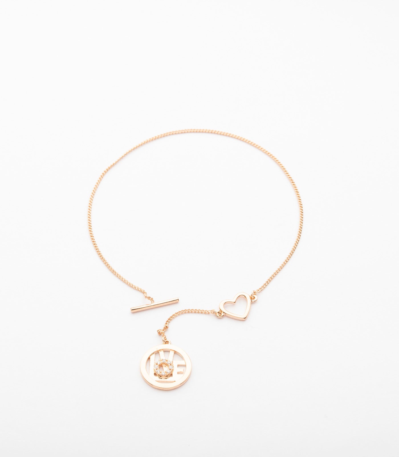 Charming Love Encircled Bracelet (Brass)