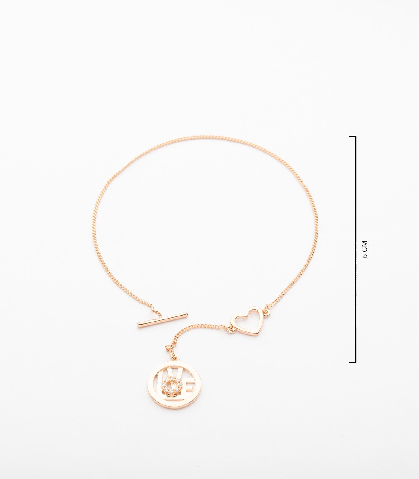 Charming Love Encircled Bracelet (Brass)