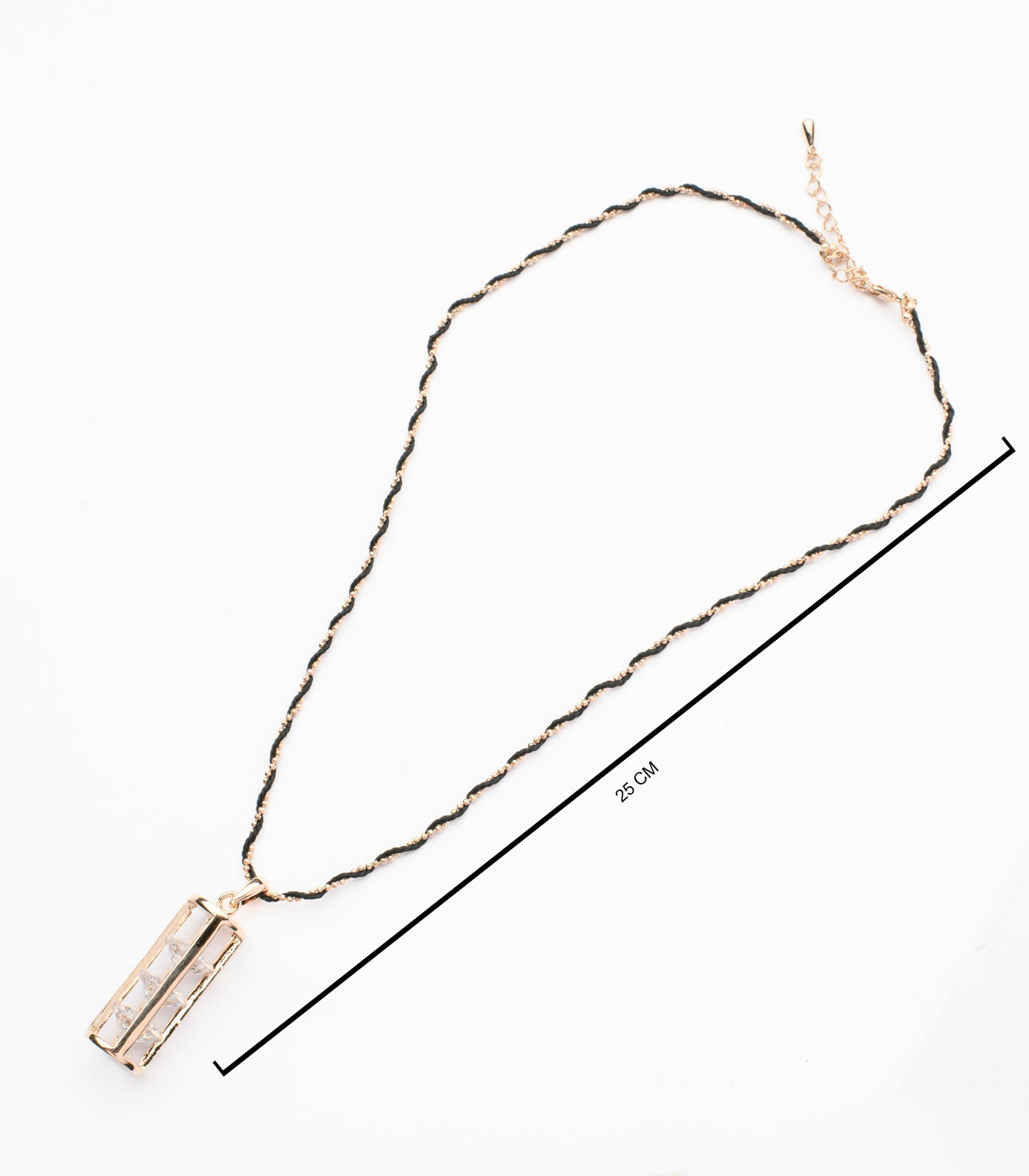 Charming Tower Of Blazing Gem Stones Necklace (Brass)