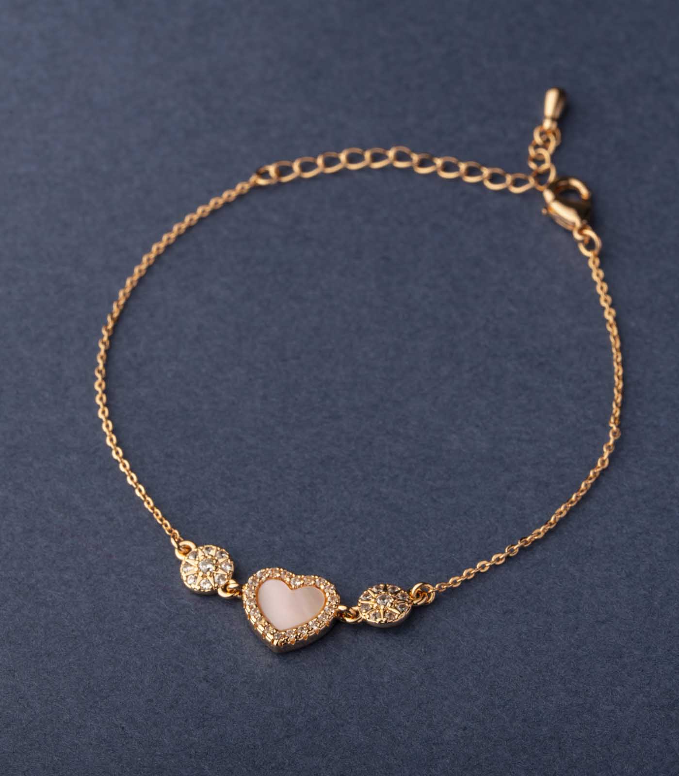 Chunky Heart Bracelet (Brass)